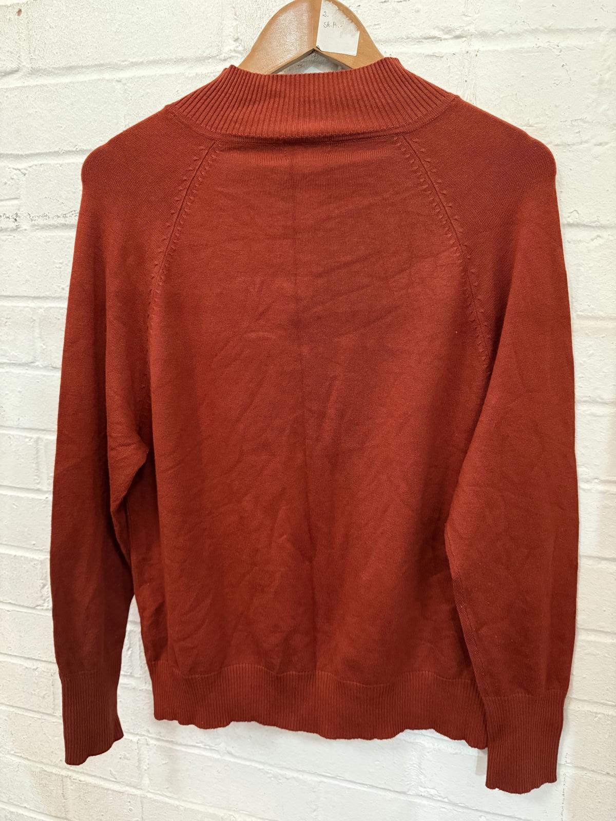 Unknown London Rust Orange Button-Accent Sweater Size XS / US 0-2 / IT 36-38 - 3 Thumbnail