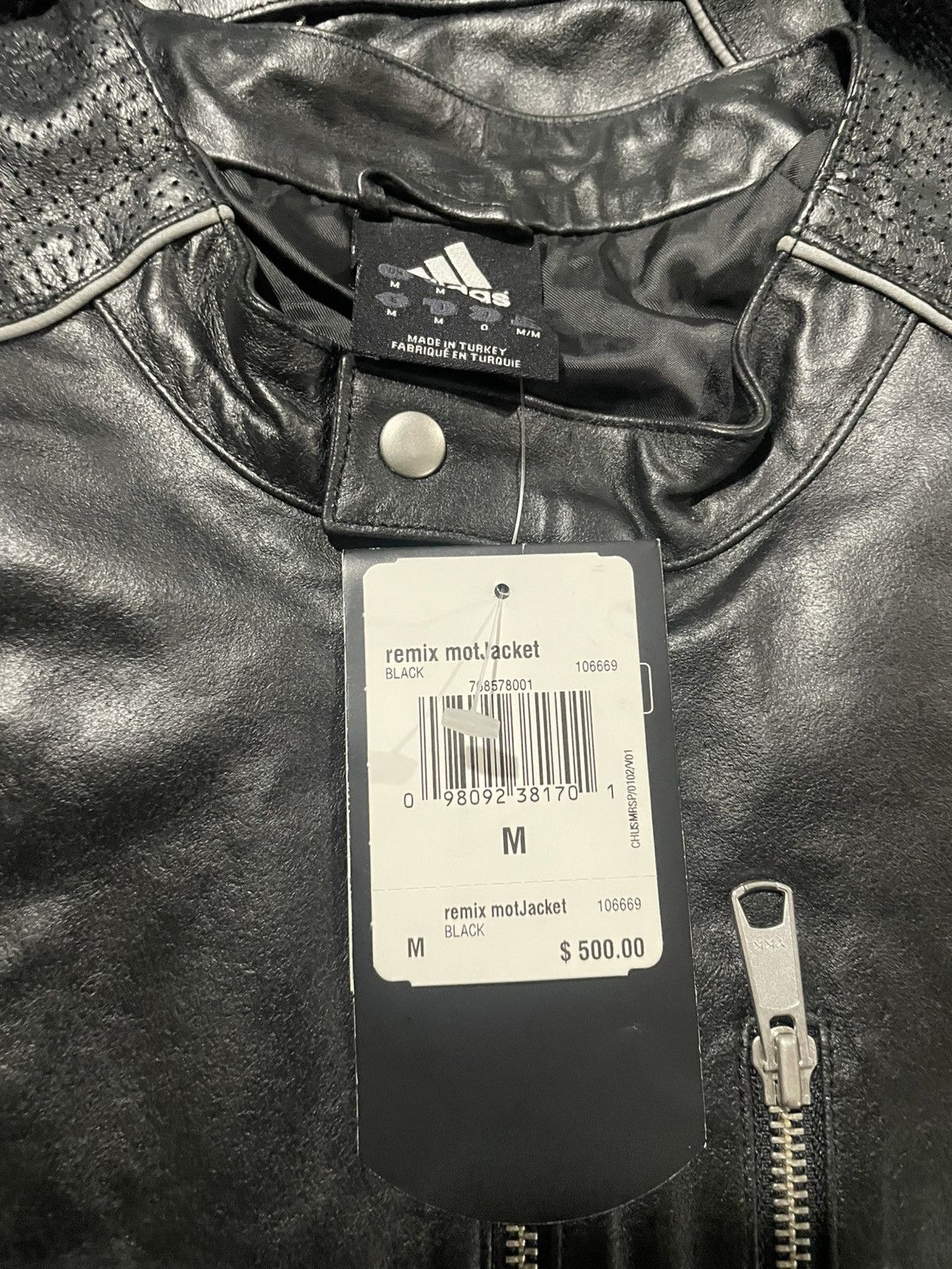 Adidas Adidas Leather Remix Motjacket Size US M / EU 48-50 / 2 - 14 Thumbnail
