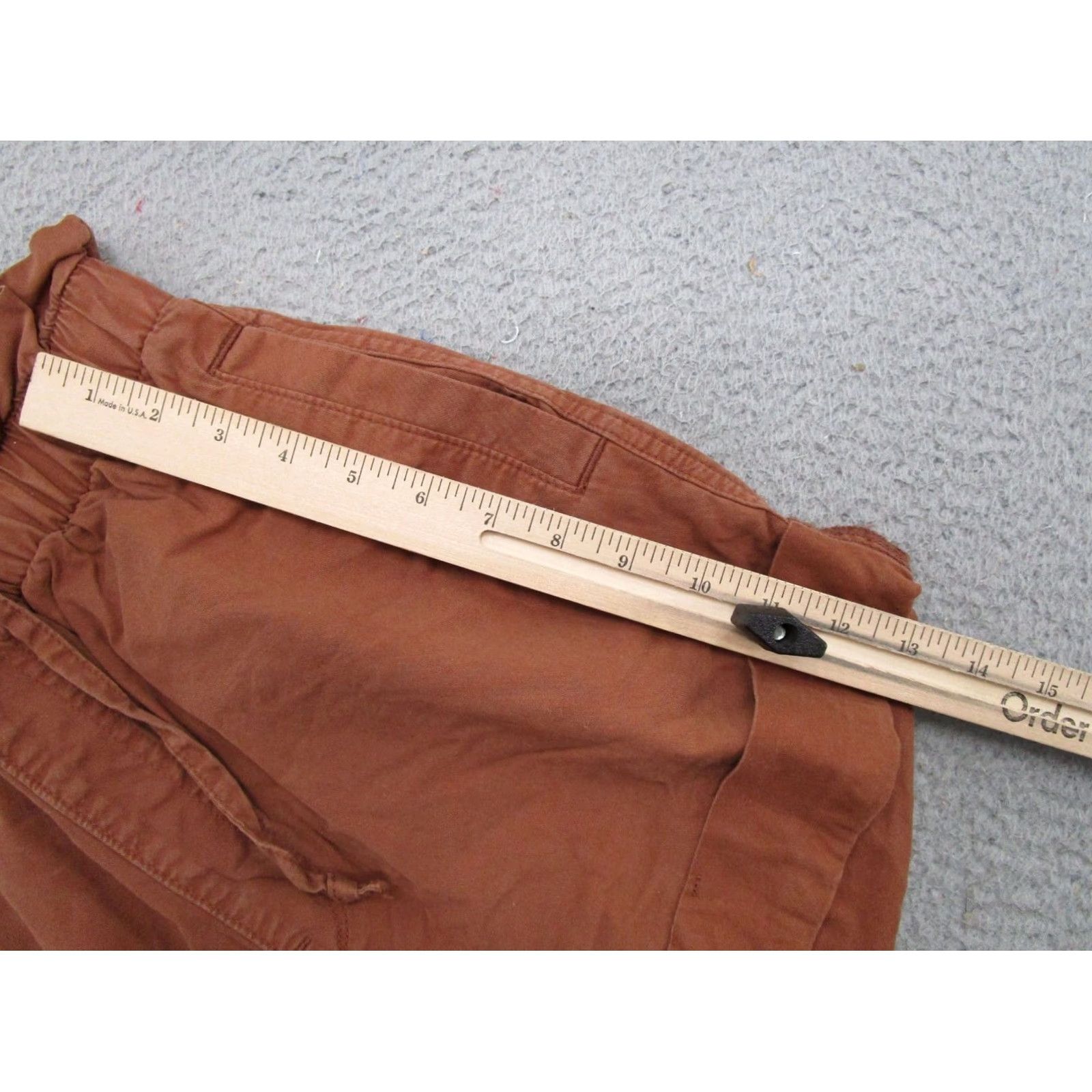 Abercrombie & Fitch Abercrombie & Fitch Paperbag Shorts Elastic Waist Drawstring Brown Size S Women Beach Casual Kansas Size 28" / US 6 / IT 42 - 5 Thumbnail