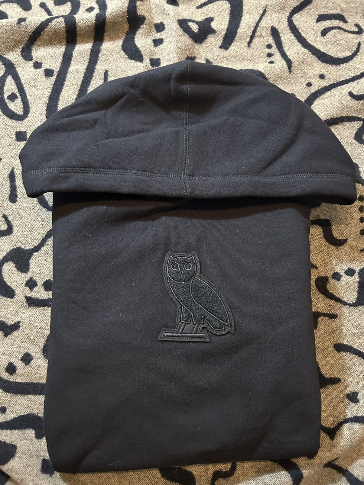 Drake × October's Very Own Triple Black Chenille Classic Owl Hoodie Size US L / EU 52-54 / 3 - 1 Thumbnail