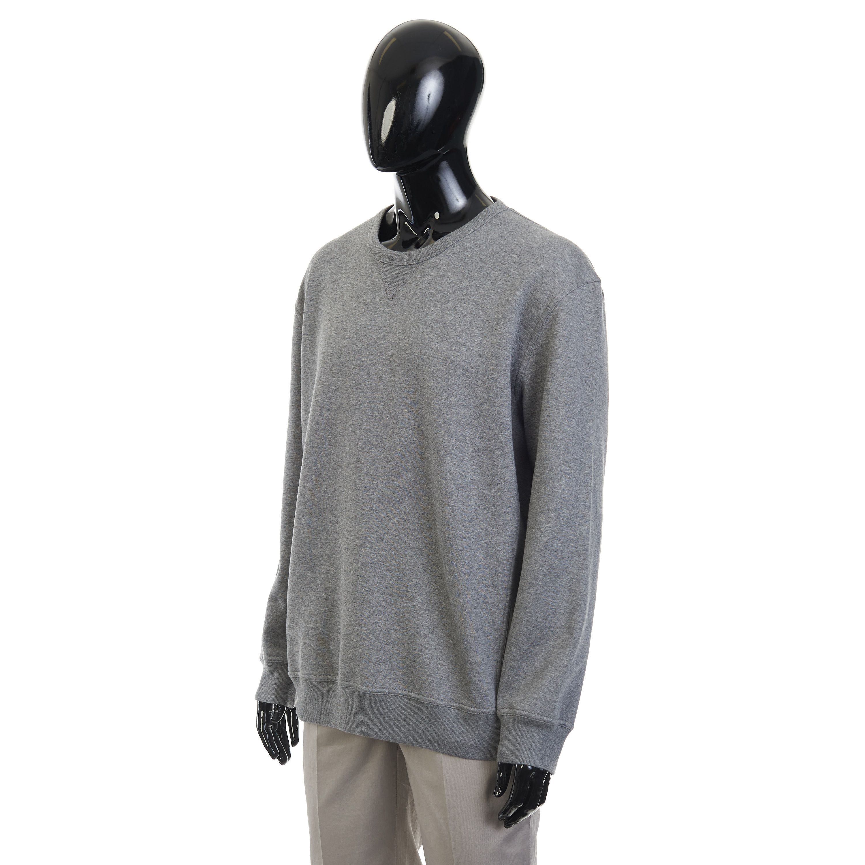 Brunello Cucinelli Gray Crewneck Sweatshirt - Cotton, Cashmere & Silk Blend Size US XL / EU 56 / 4 - 2 Thumbnail