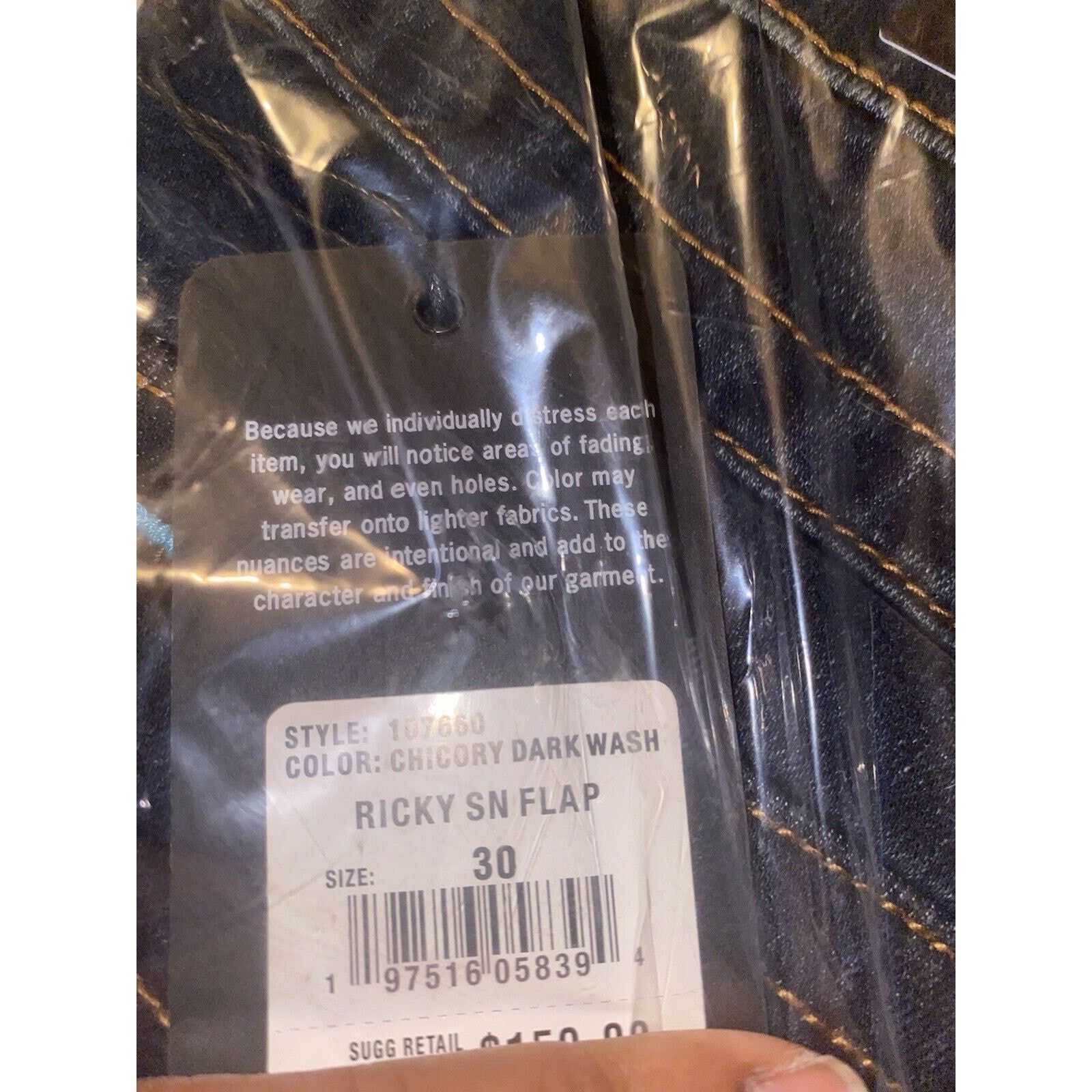 True Religion True Religion Ricky Flap Relaxed Straight Jeans 30 x 32 New Size US 30 / EU 46 - 6 Thumbnail