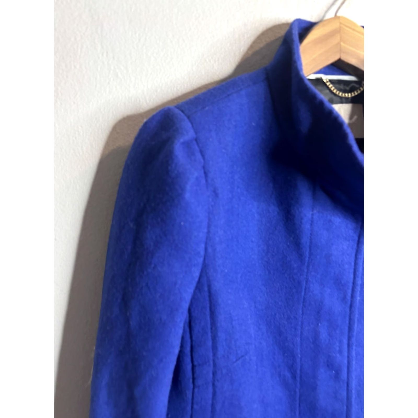 Banana Republic Banana Republic Coat Womens Petite Medium Blue Wool Military Jacket Zip Snap Lined Pockets Collared Vintage? No Size M / US 6-8 / IT 42-44 - 2 Thumbnail