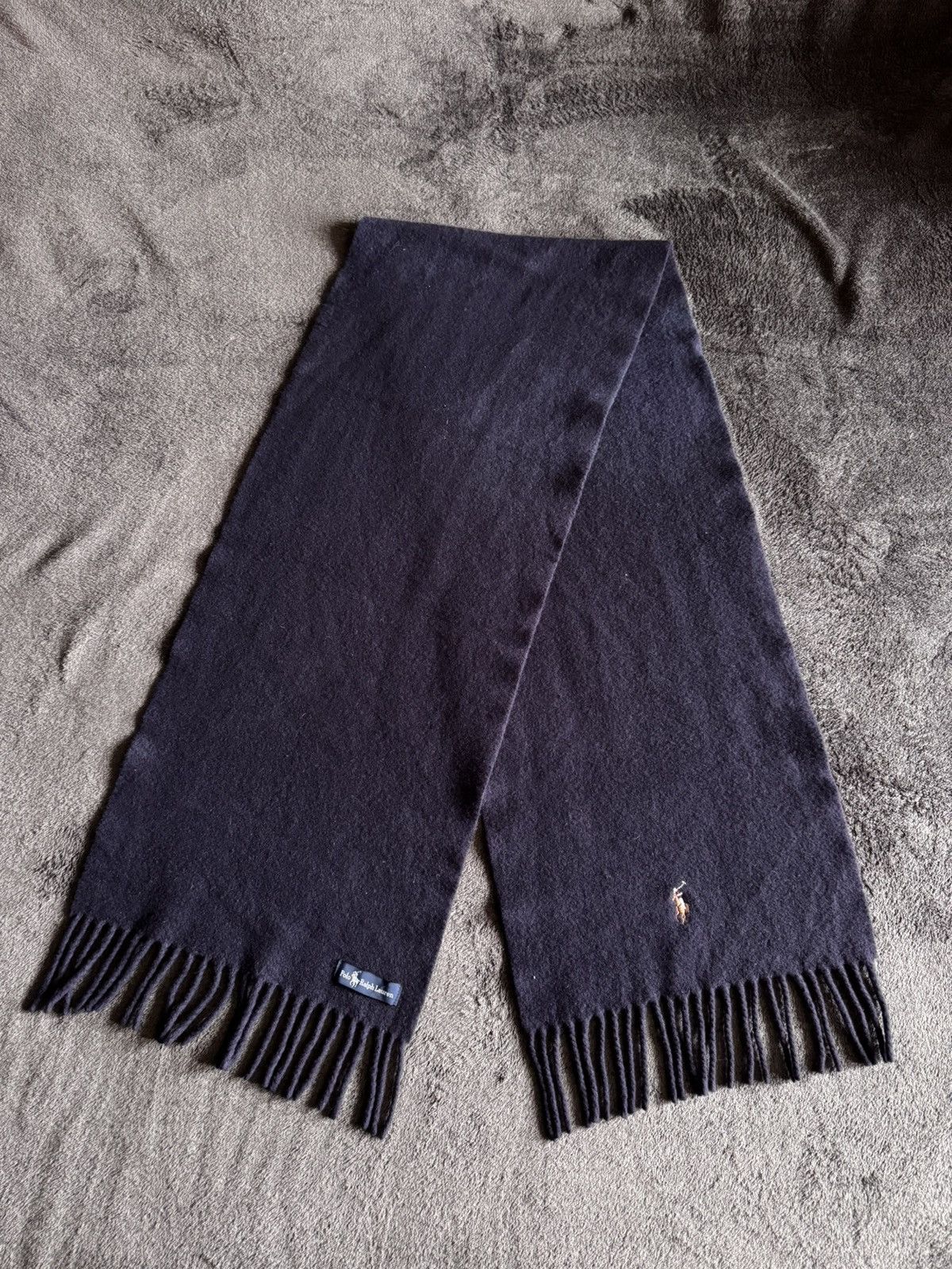 Polo Ralph Lauren × Vintage Polo Ralph Lauren cashmere scarf logo vintage Size ONE SIZE - 1 Thumbnail