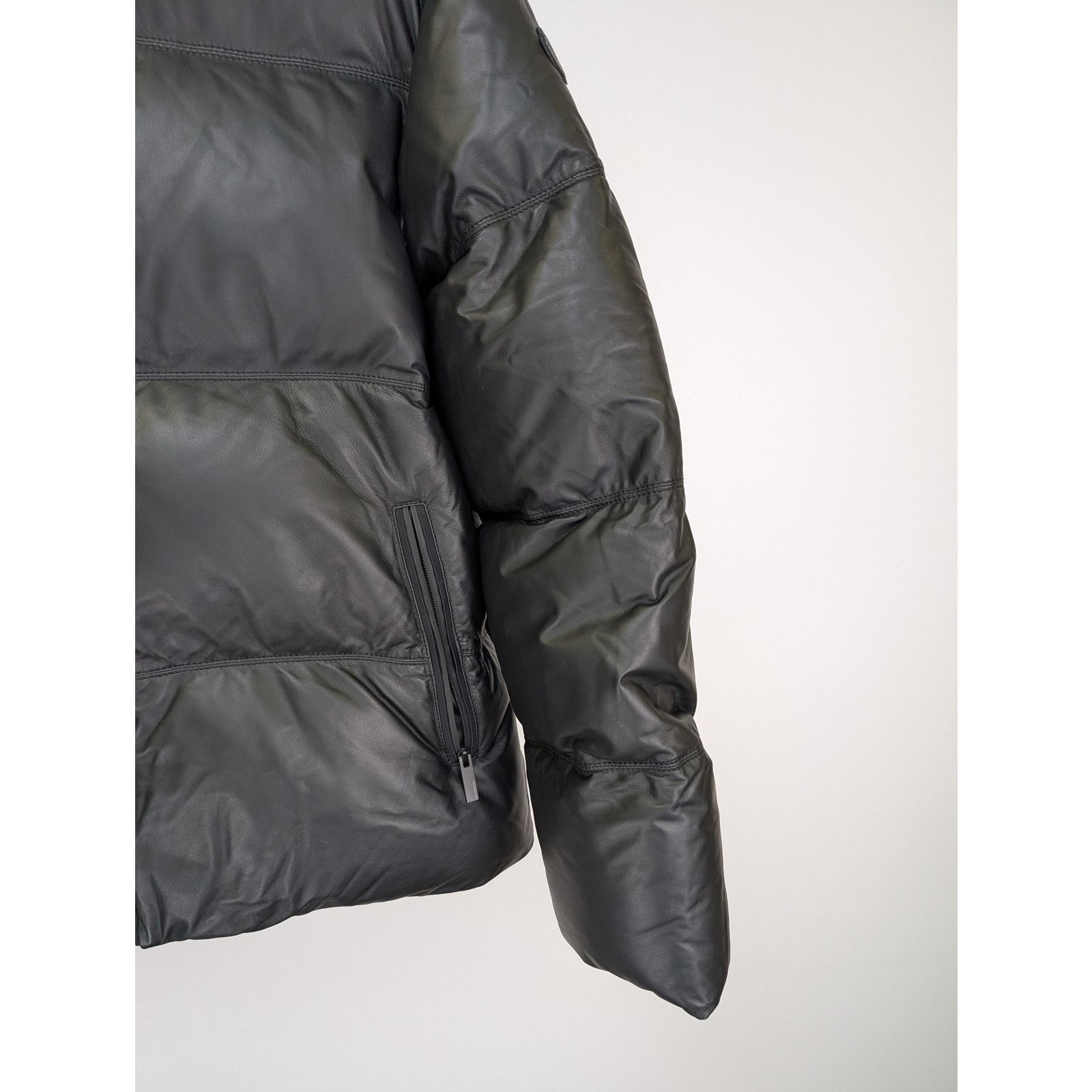 Moncler o1rshd1 Leather Down Jacket in Black Size US XL / EU 56 / 4 - 3 Thumbnail