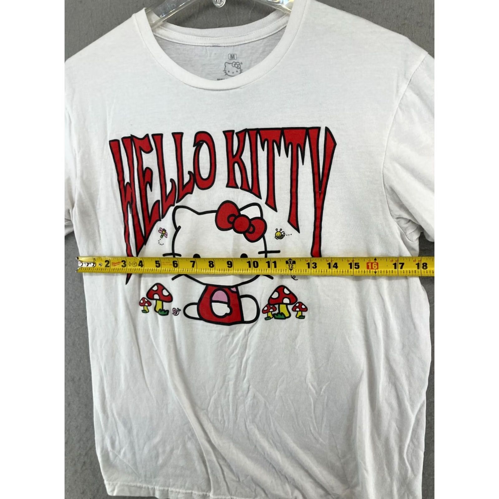 Vintage Hello Kitty Sanrio Womens TShirt M White Crew Neck Short Sleeve Cotton Jersey Size M / US 6-8 / IT 42-44 - 2 Thumbnail