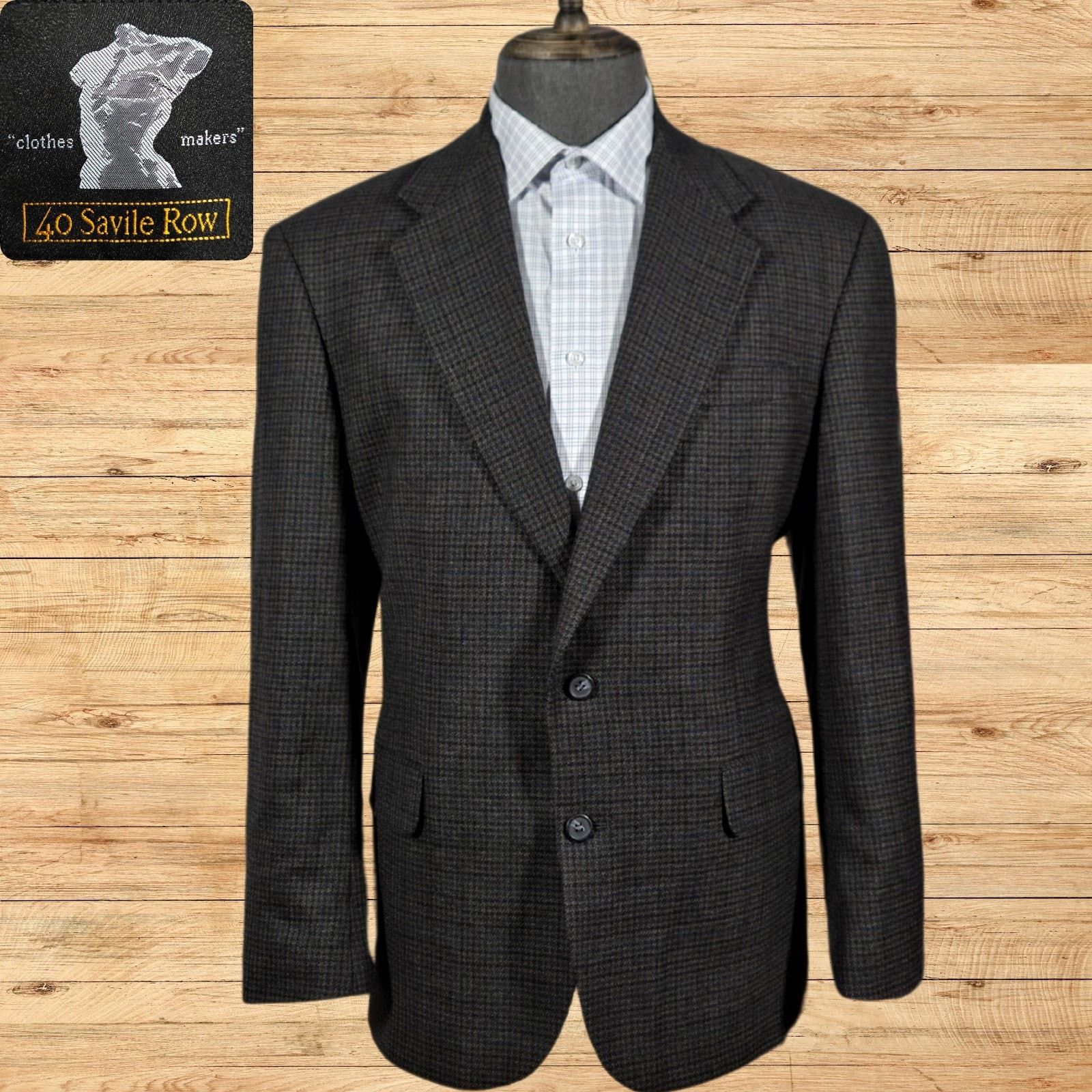 Savile Row Savile Row Mens 42R Sport Coat Two Button Wool Jacket Brown Size 42R - 1 Thumbnail