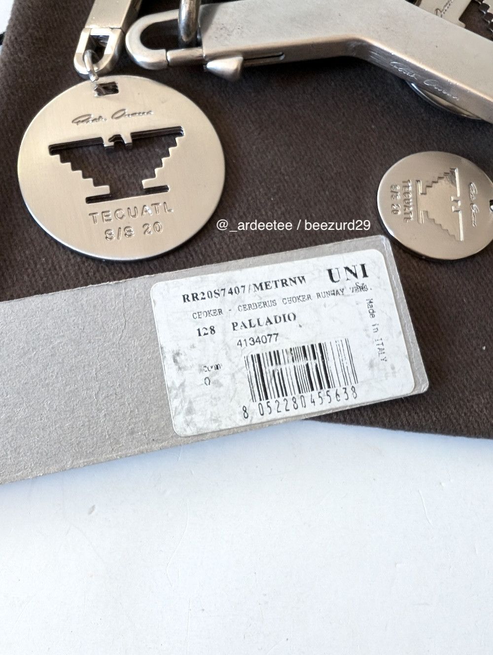 Rick Owens 💥RARE TECUATL RUNWAY UFW CHARM CERBERUS CHOKER NECKLACE Size ONE SIZE - 9 Thumbnail