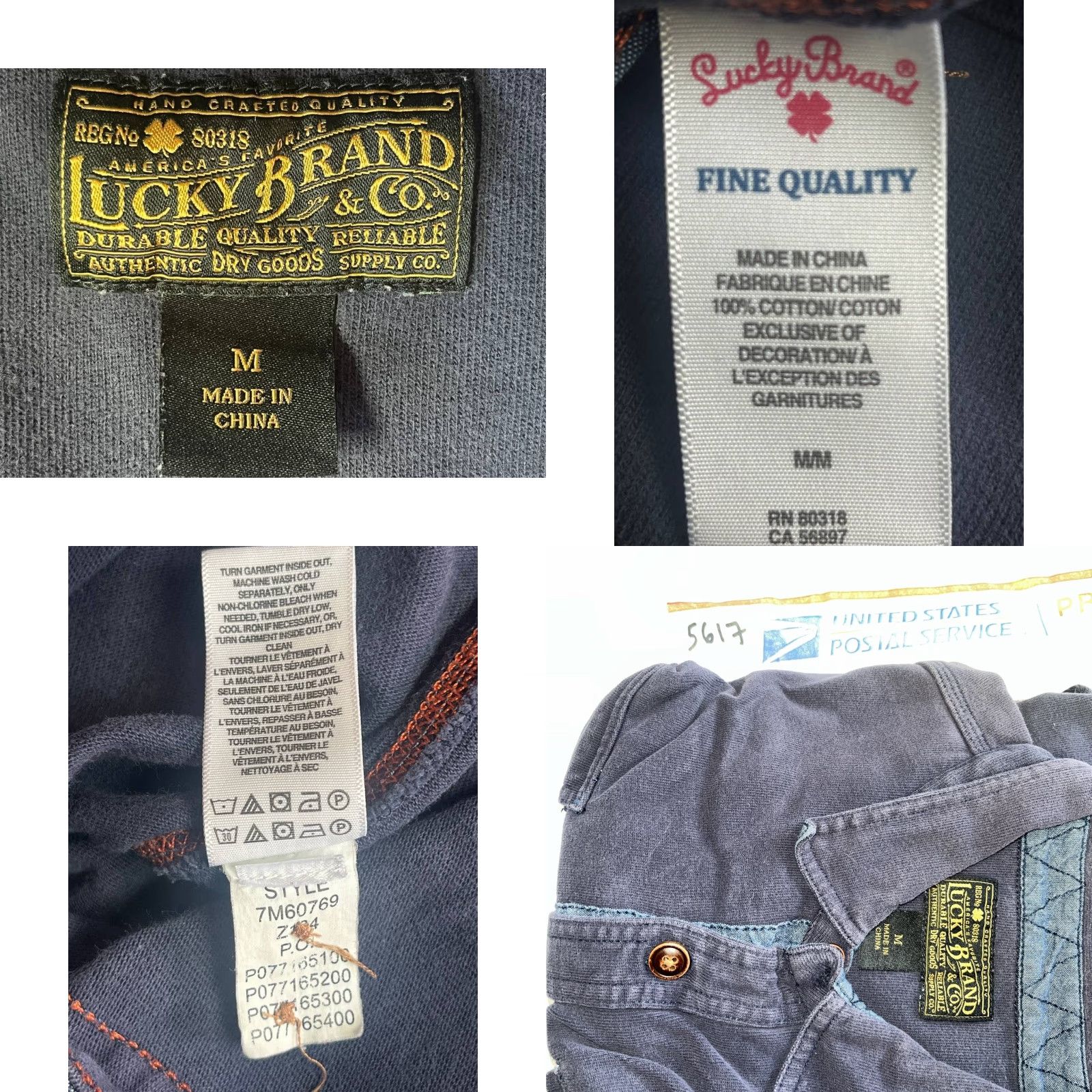 Lucky Brand Lucky Brand Chamois Button-Up Shirt Blue Size M Long Sleeve Collared Button-Down Pockets Mens Size US M / EU 48-50 / 2 - 8 Thumbnail