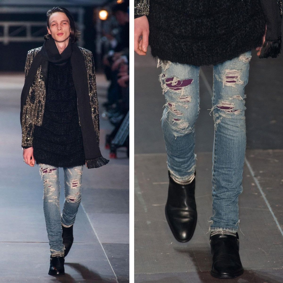 Hedi Slimane × Saint Laurent Paris 13FW D02 Little Crash Jeans sz31 & 28 Size US 31 - 10 Thumbnail