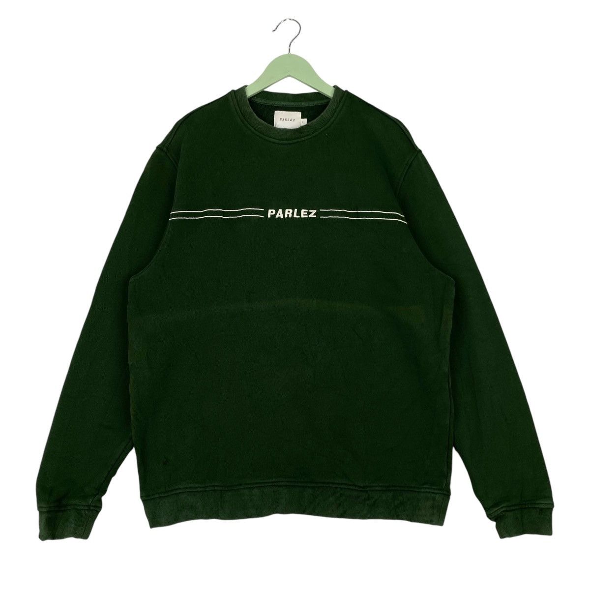 Parlez × Vintage Vintage Parlez Embroidered Crewneck Sweatshirt Green Size US L / EU 52-54 / 3 - 1 Thumbnail