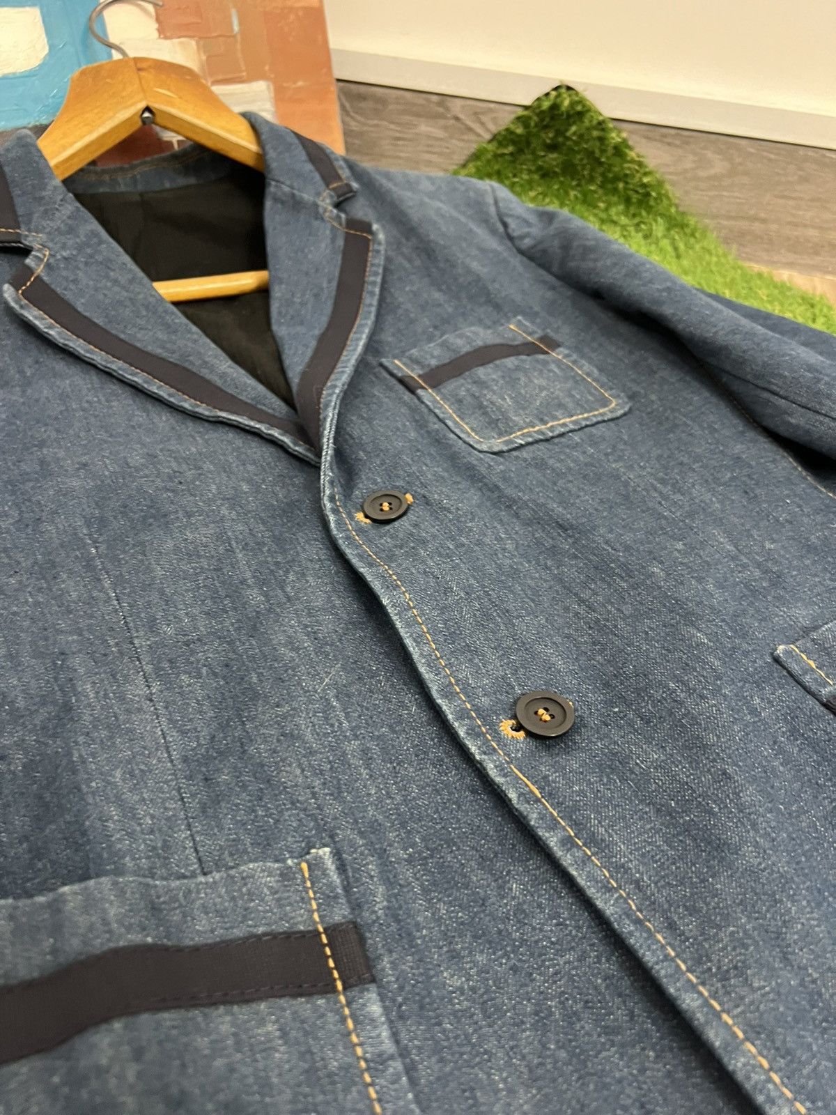 Alexander McQueen Sample Alexander McQueen Denim Jacket Blazer Y2k Luxury Size US L / EU 52-54 / 3 - 6 Thumbnail