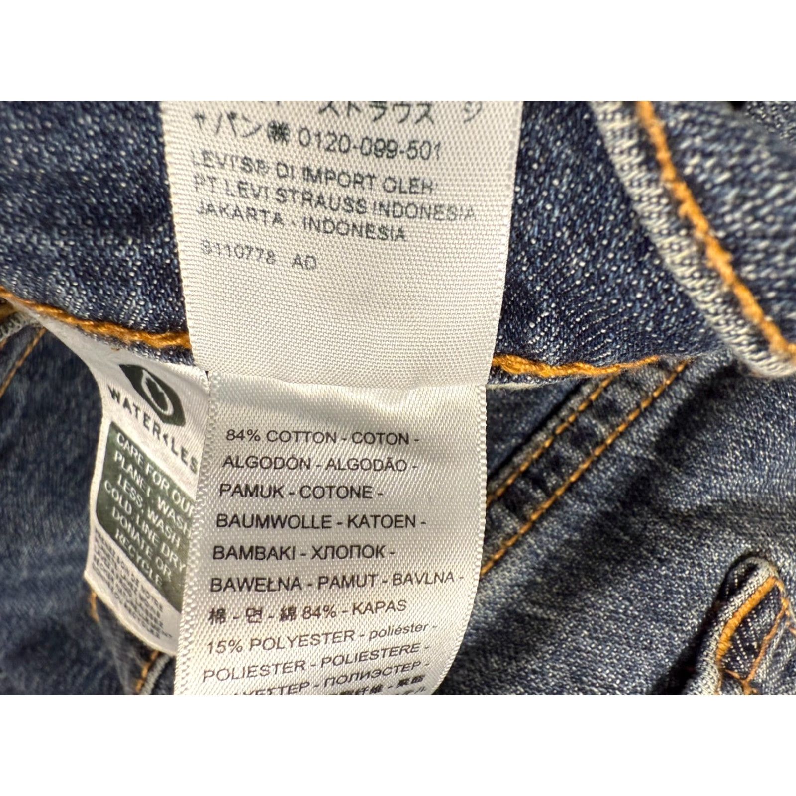 Levi's Levi's 512 Jeans Mens 40X32 Blue Denim Straight Leg Whisker Medium Wash 5-Pocket Regular Fit City Streetwear Size US 40 / EU 56 - 7 Thumbnail