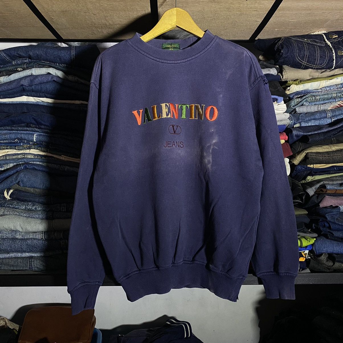 Vintage Valentino Distressed Sunfaded Sweatershirt