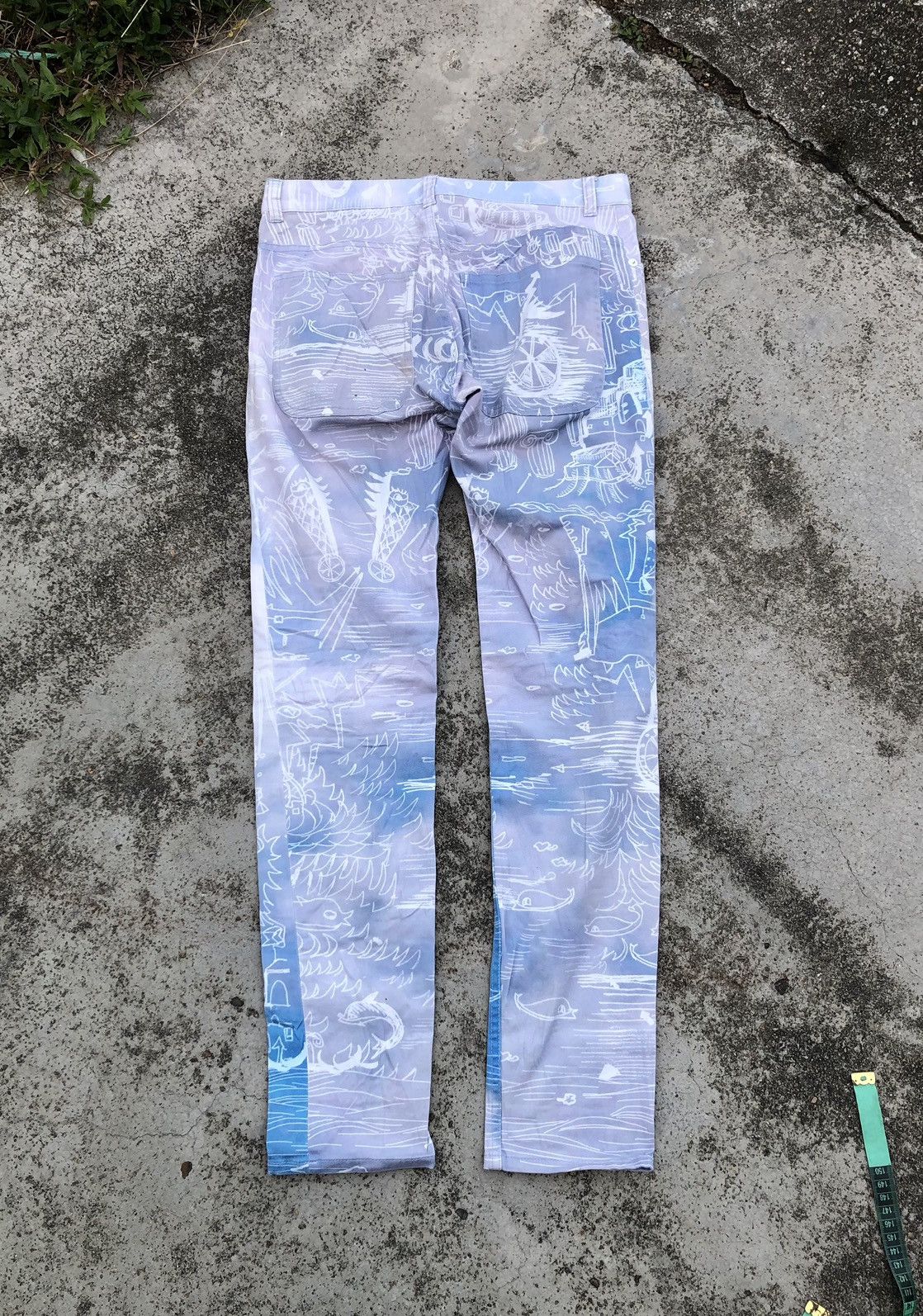 Issey Miyake × Tsumori Chisato FULL PRINT SKINNY STRECTHABLE JEANS BY TSUMORI CHISATO Size US 28 / EU 44 - 4 Thumbnail