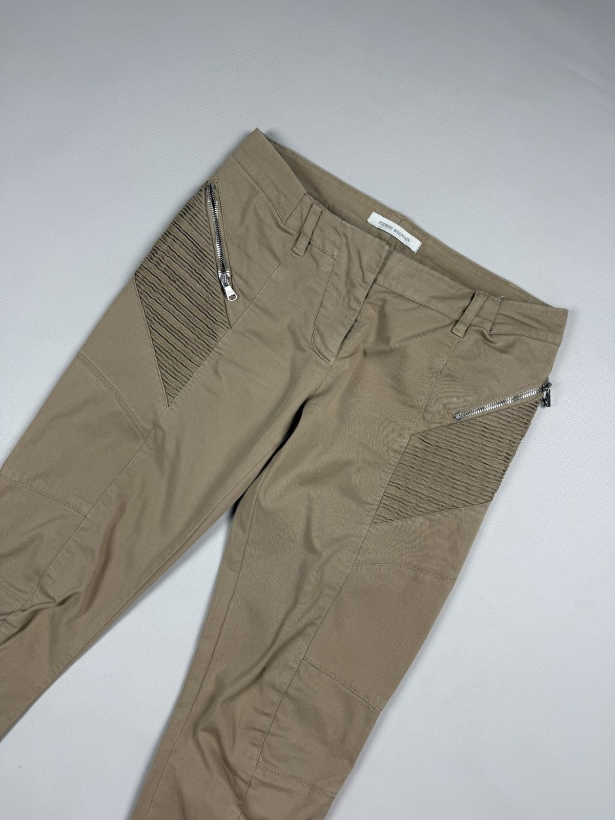 Pierre Balmain Pierre Balmain Ladies Ankle Zip Biker Chino Pants Trousers Size 28" / US 6 / IT 42 - 2 Thumbnail