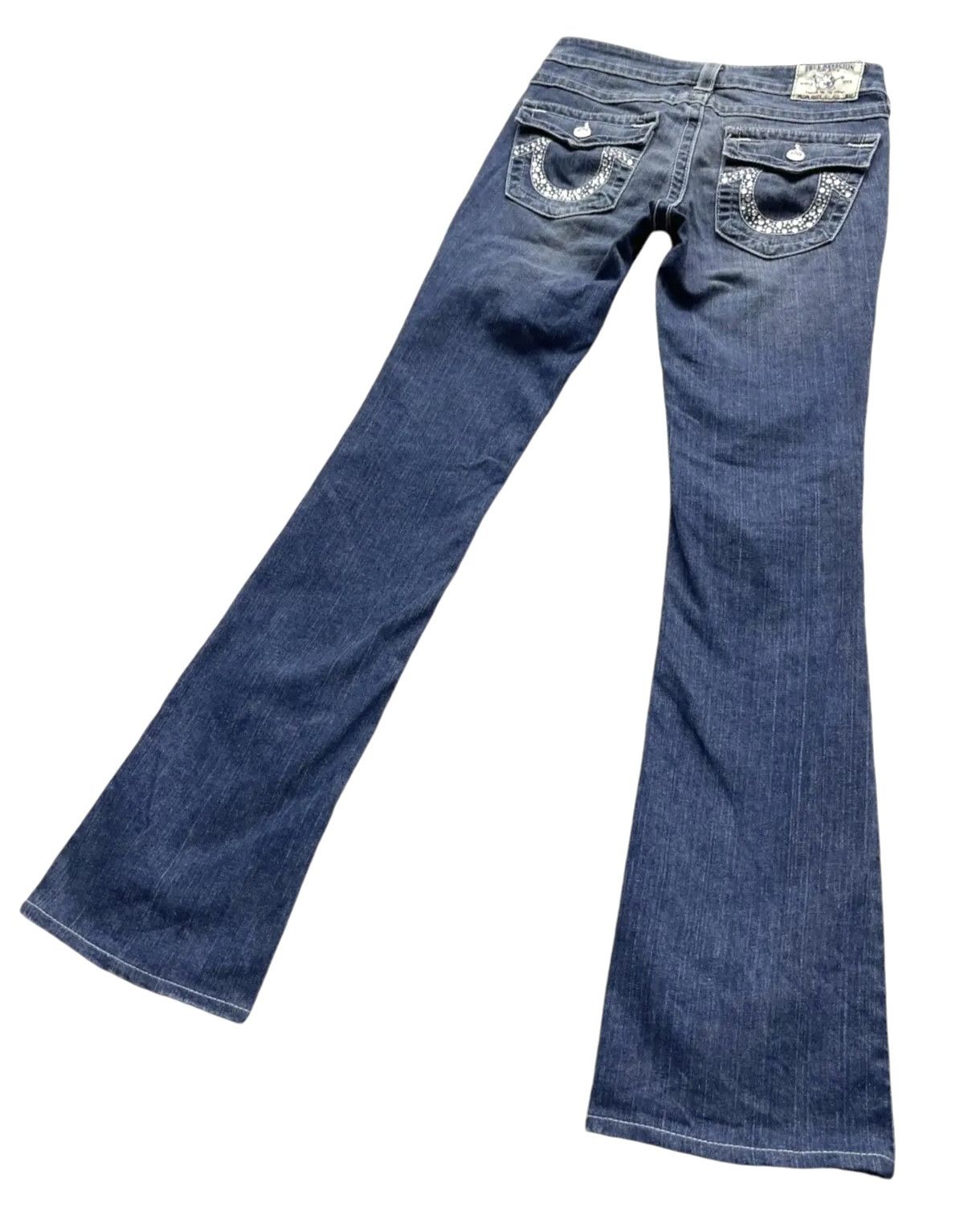 Swarovski 🔥VTG TRUE RELIGION BECKY x SWAROVSKI GEMSTONE Stretch FLARE Size 28" / US 6 / IT 42 - 1 Thumbnail