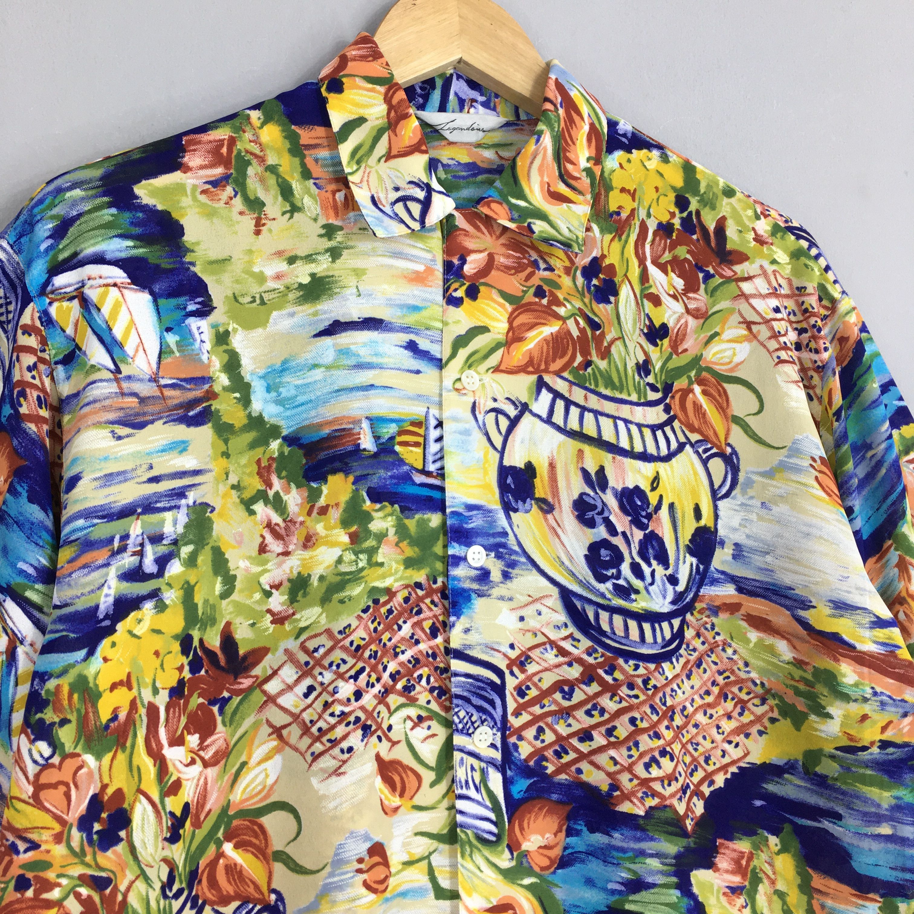 Life's a Beach Vintage Hawaiian Floral Printed Graphics Aloha Shirt Large Size US L / EU 52-54 / 3 - 3 Thumbnail