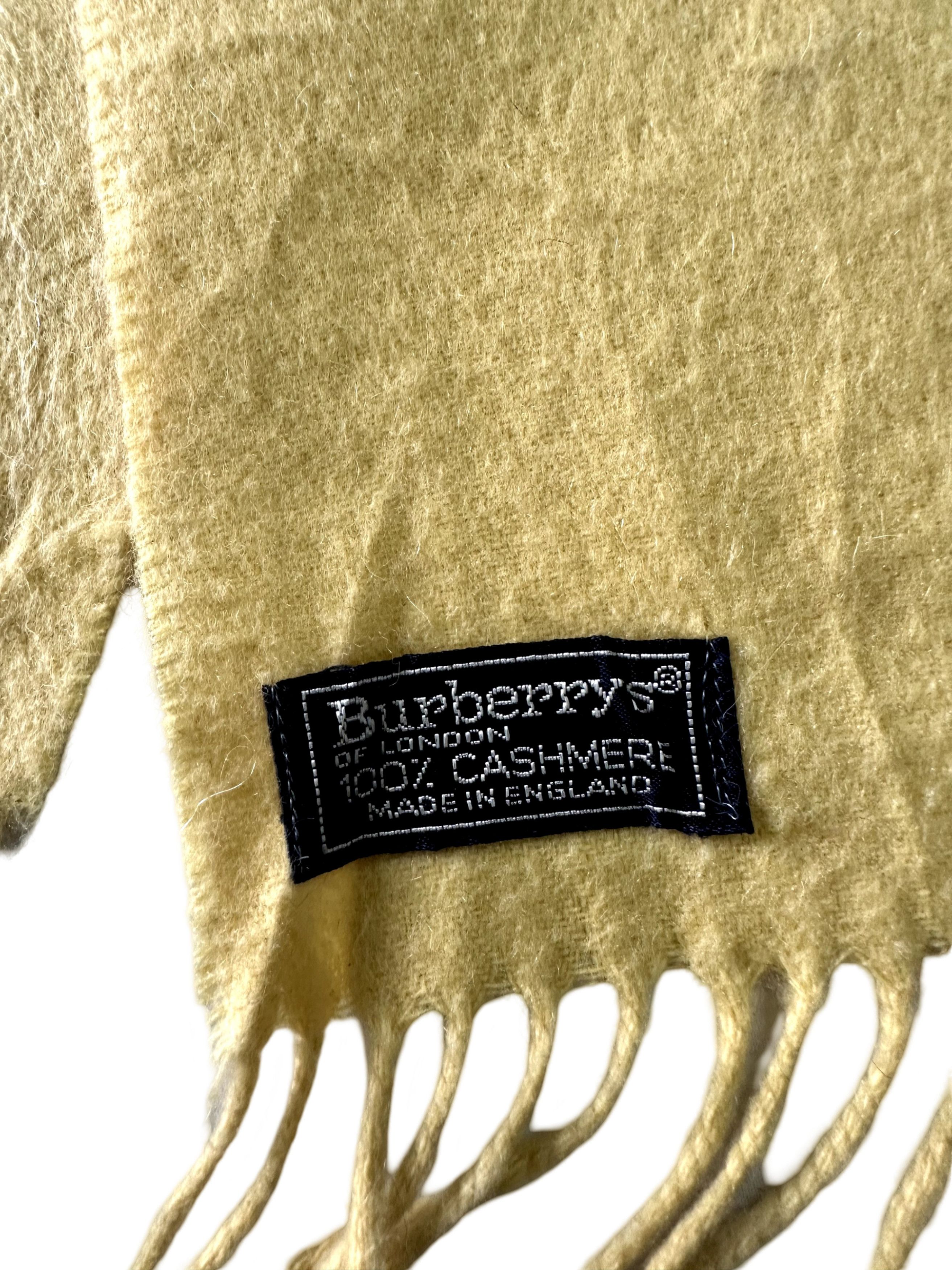 Burberry Burberrys Vintage Scarf Tan 100% Cashmere Unisex Scarf Size ONE SIZE - 4 Thumbnail