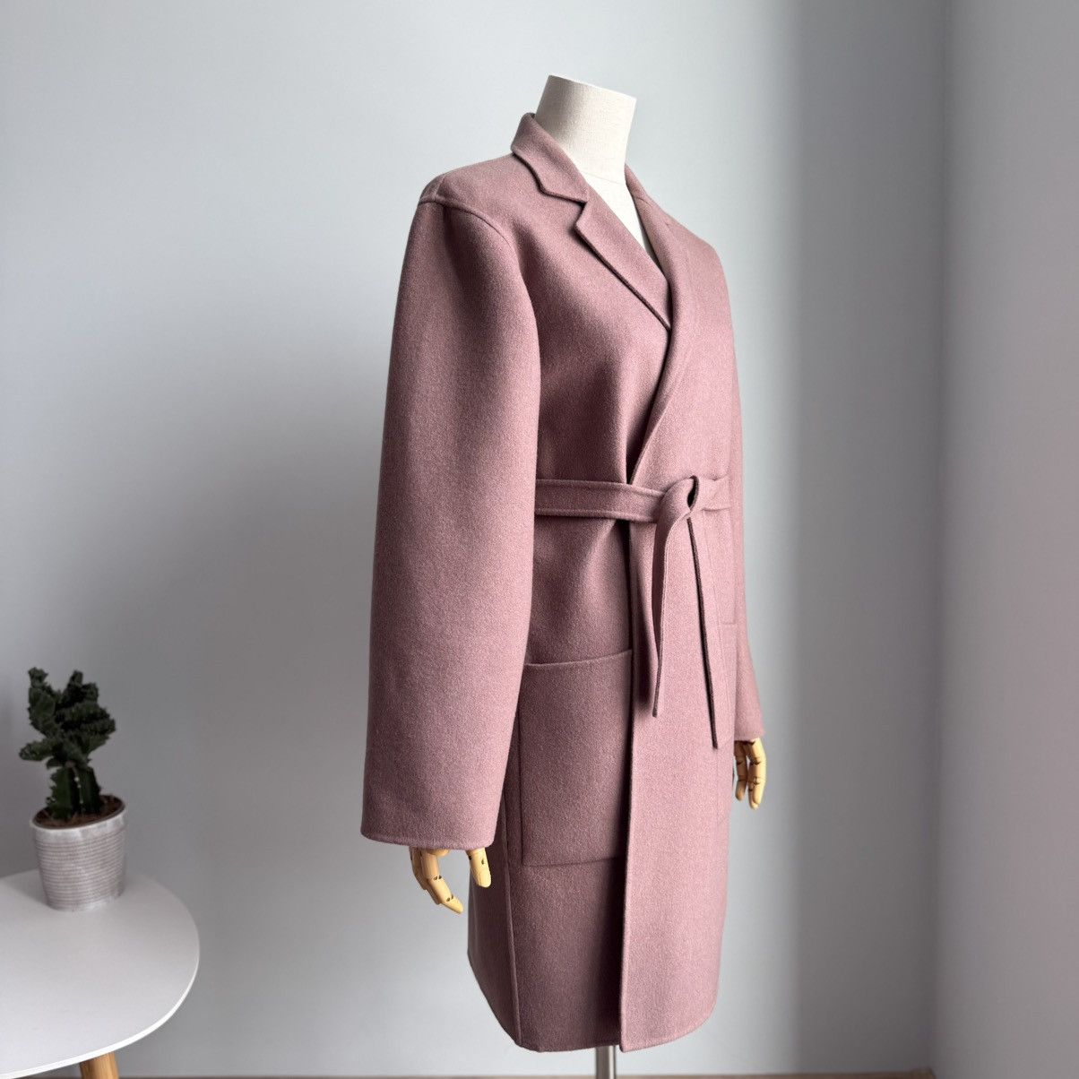 Bottega Veneta Bottega Veneta 100% Cashmere Belted Trench Coat Pink Size S / US 4 / IT 40 - 5 Thumbnail