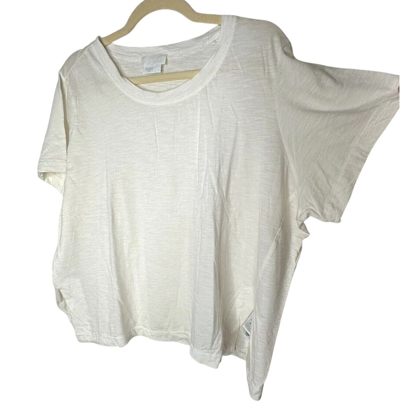 DKNY DKNY Ultra Soft Cream Short Sleeve Round Neck Crop Top L Size L / US 10 / IT 46 - 1 Thumbnail