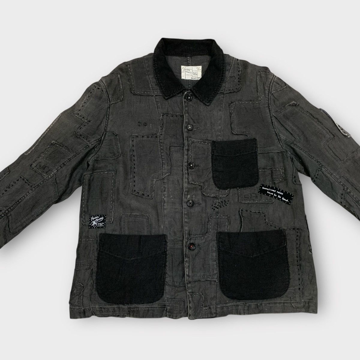 Porter Classic PORTER CLASSIC PATCH FRENCH WORK BORO JACKET SASHIKO Size US M / EU 48-50 / 2 - 5 Thumbnail