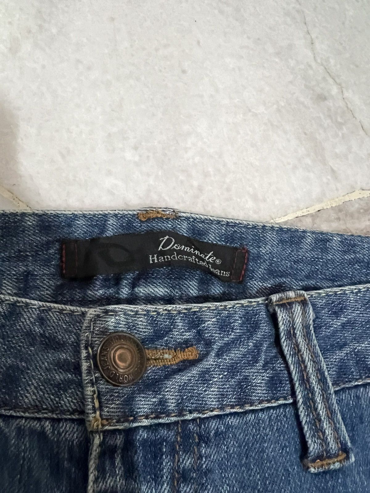 Japanese Brand DOUBLE WAIST DOMINATE HANDCRAFTED JEANS Size US 32 / EU 48 - 11 Thumbnail