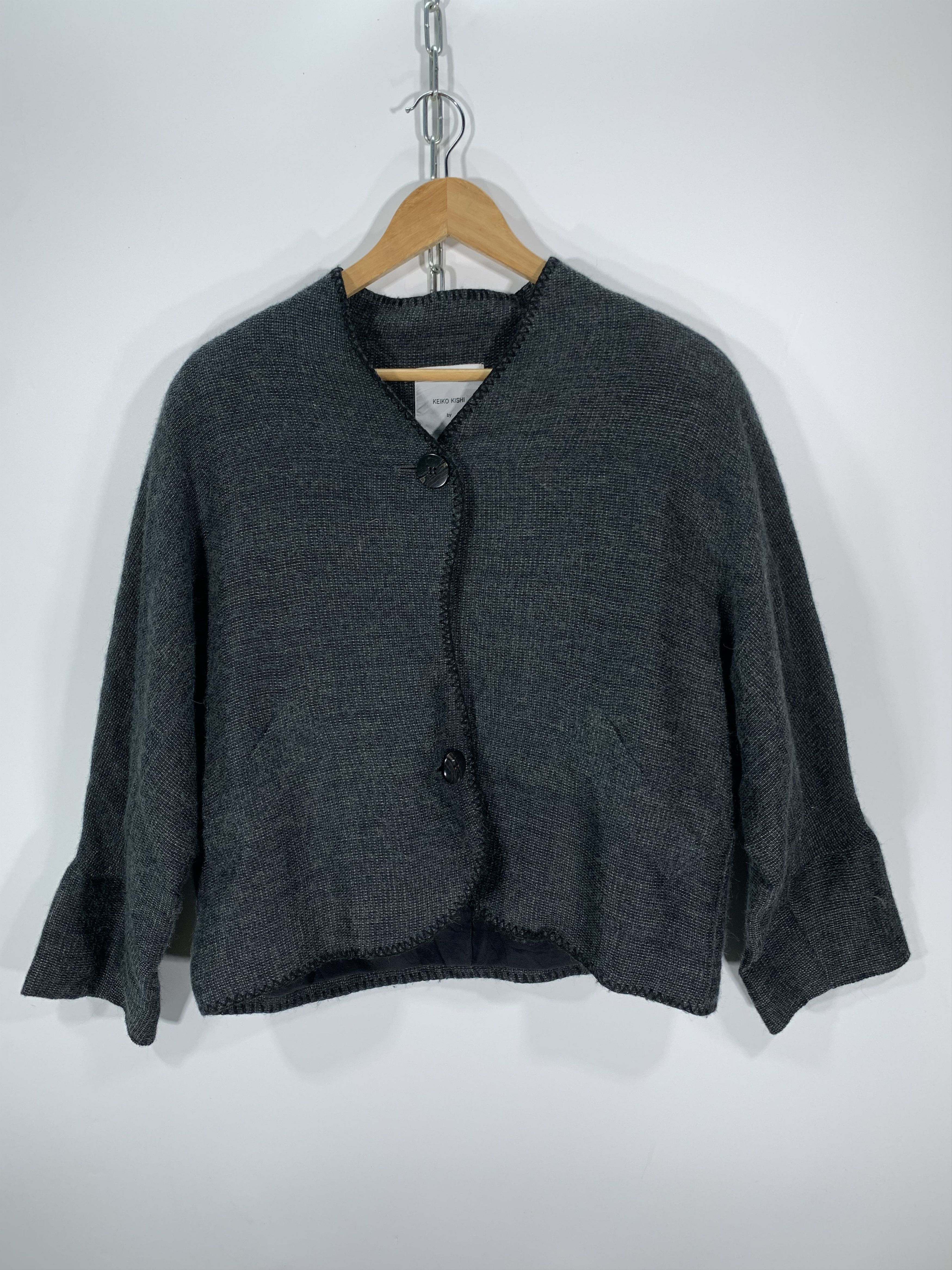 Designer × Japanese Brand ⚡️Keiko Kishi BY Nosh Cropped Woolhair Cardigan Size US M / EU 48-50 / 2 - 1 Thumbnail