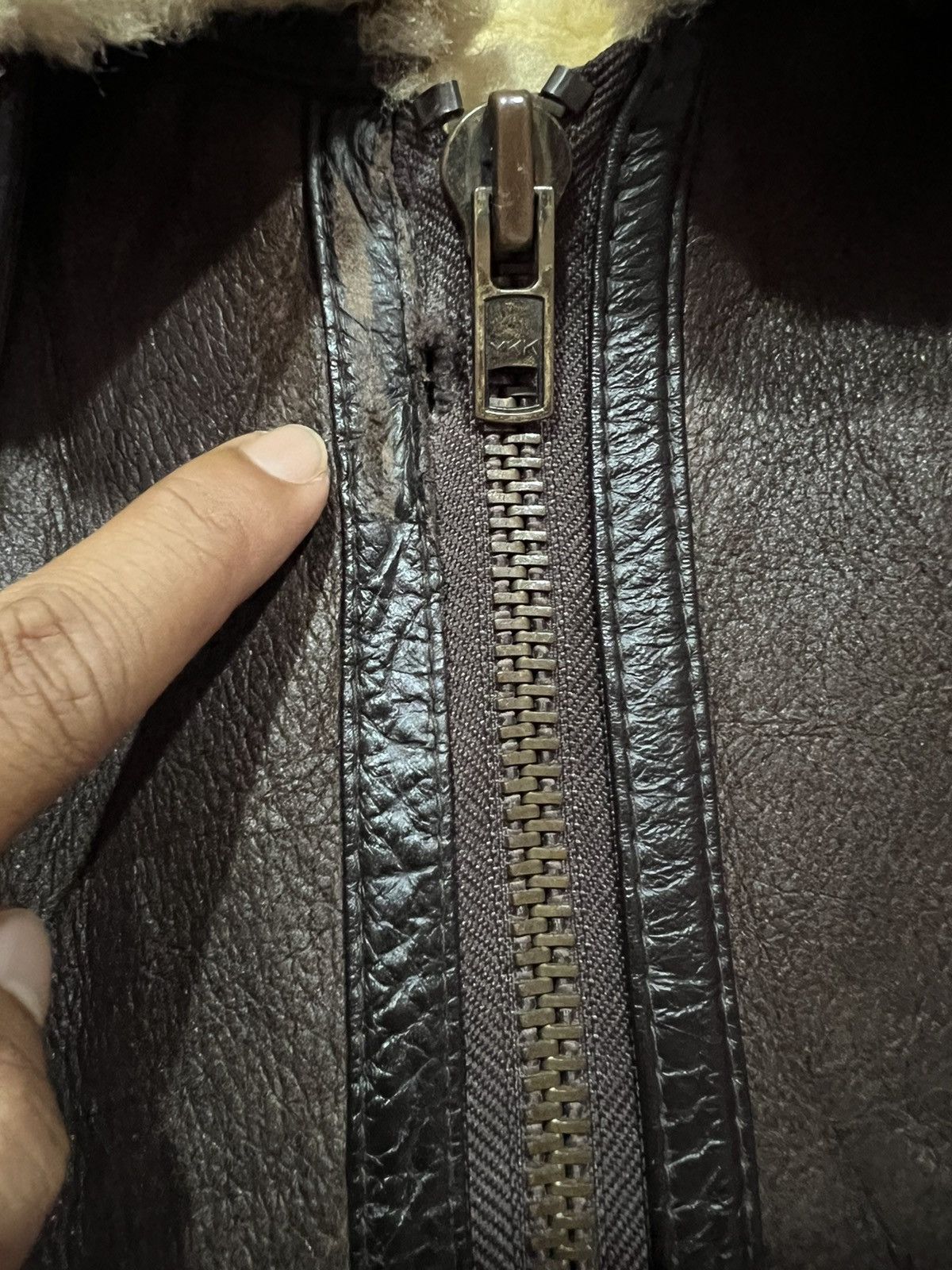 Other 🔥 U.S Army style B-3 leather Shearling sheepskin jacket Size US M / EU 48-50 / 2 - 8 Thumbnail