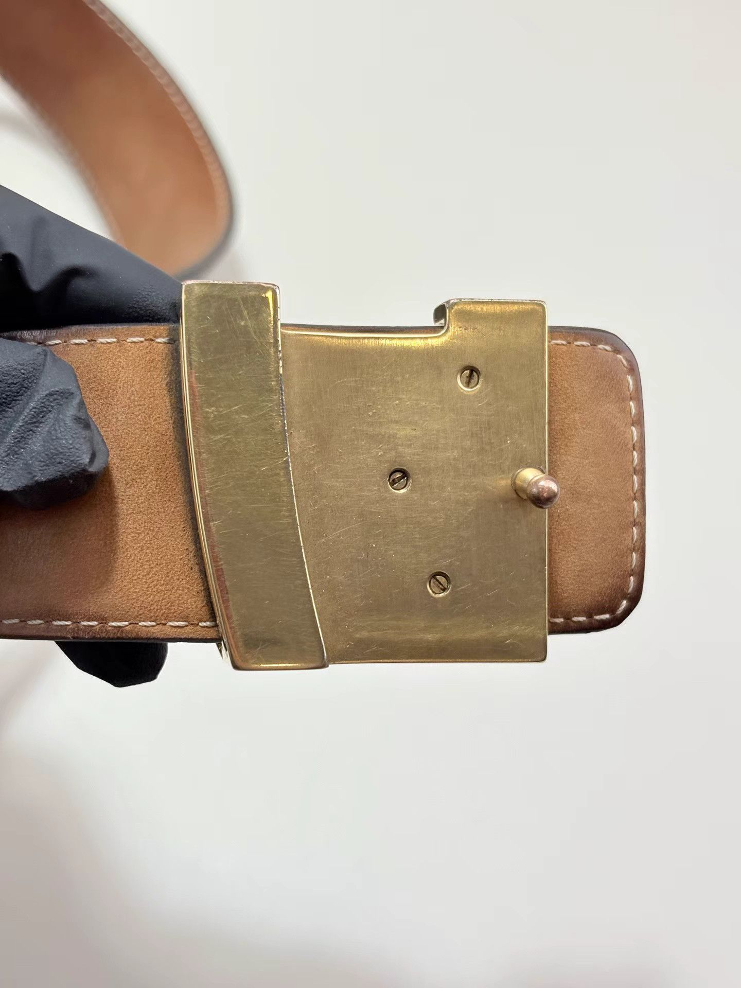 Louis Vuitton LV Monogram Gold Buckle Belt K1 Size ONE SIZE - 7 Thumbnail