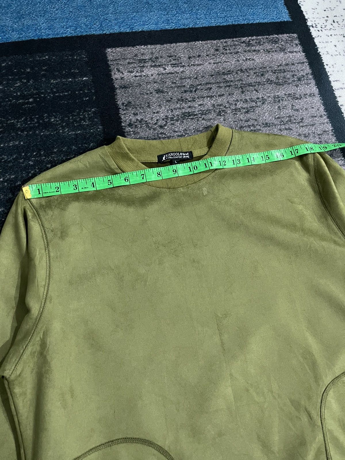 Kangol Vintage Kangol Velvet Green Sweatshirt Size US L / EU 52-54 / 3 - 14 Thumbnail