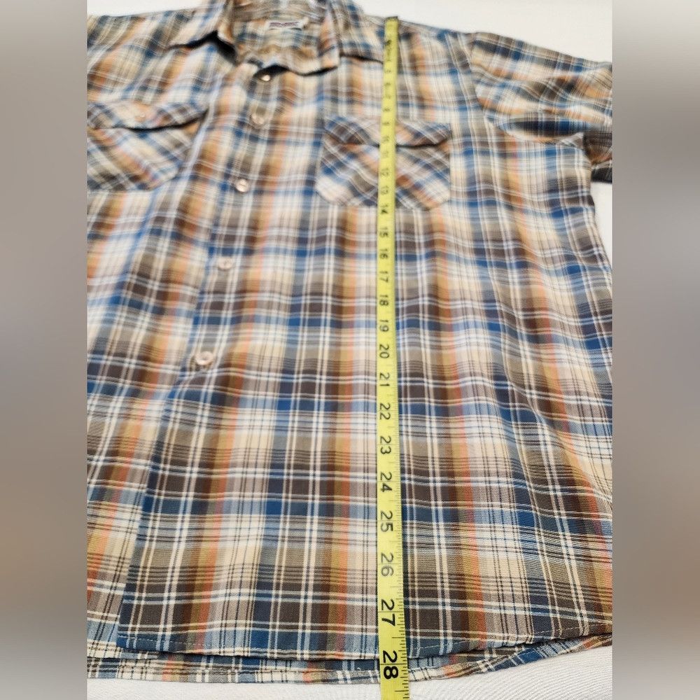 Other Big Mac Plaid Short Sleeve Shirt Blue and Brown XL Size US XL / EU 56 / 4 - 6 Thumbnail