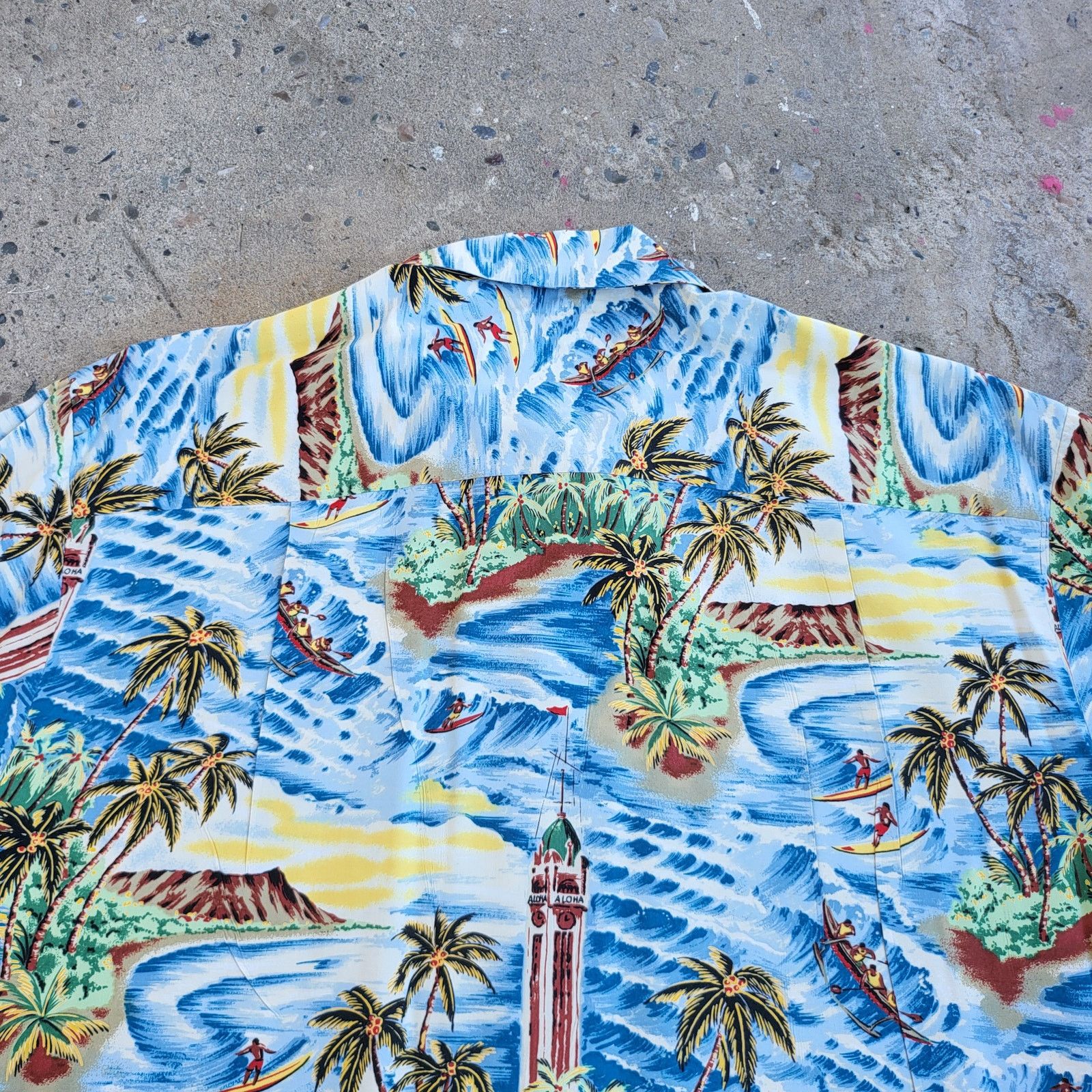 Pineapple Connection Vintage Pineapple Juice Hawaiian Shirt Size L Blue Rayon Size US L / EU 52-54 / 3 - 6 Thumbnail