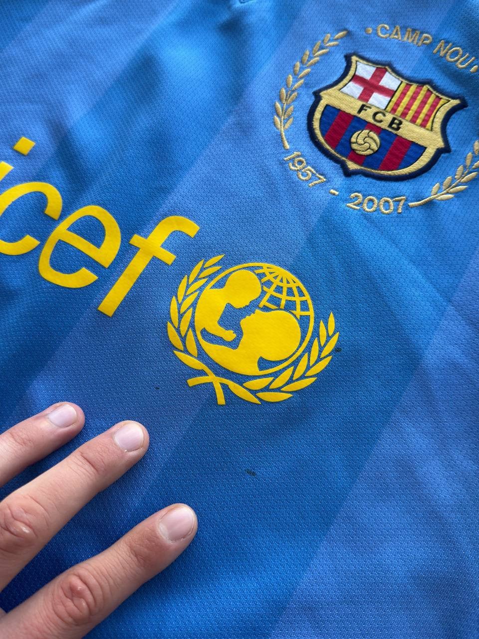 Nike BARCELONA NIKE CAMP NOU 2007-08 SHIRT JERSEY PLAYER ISSUE Size US M / EU 48-50 / 2 - 5 Thumbnail