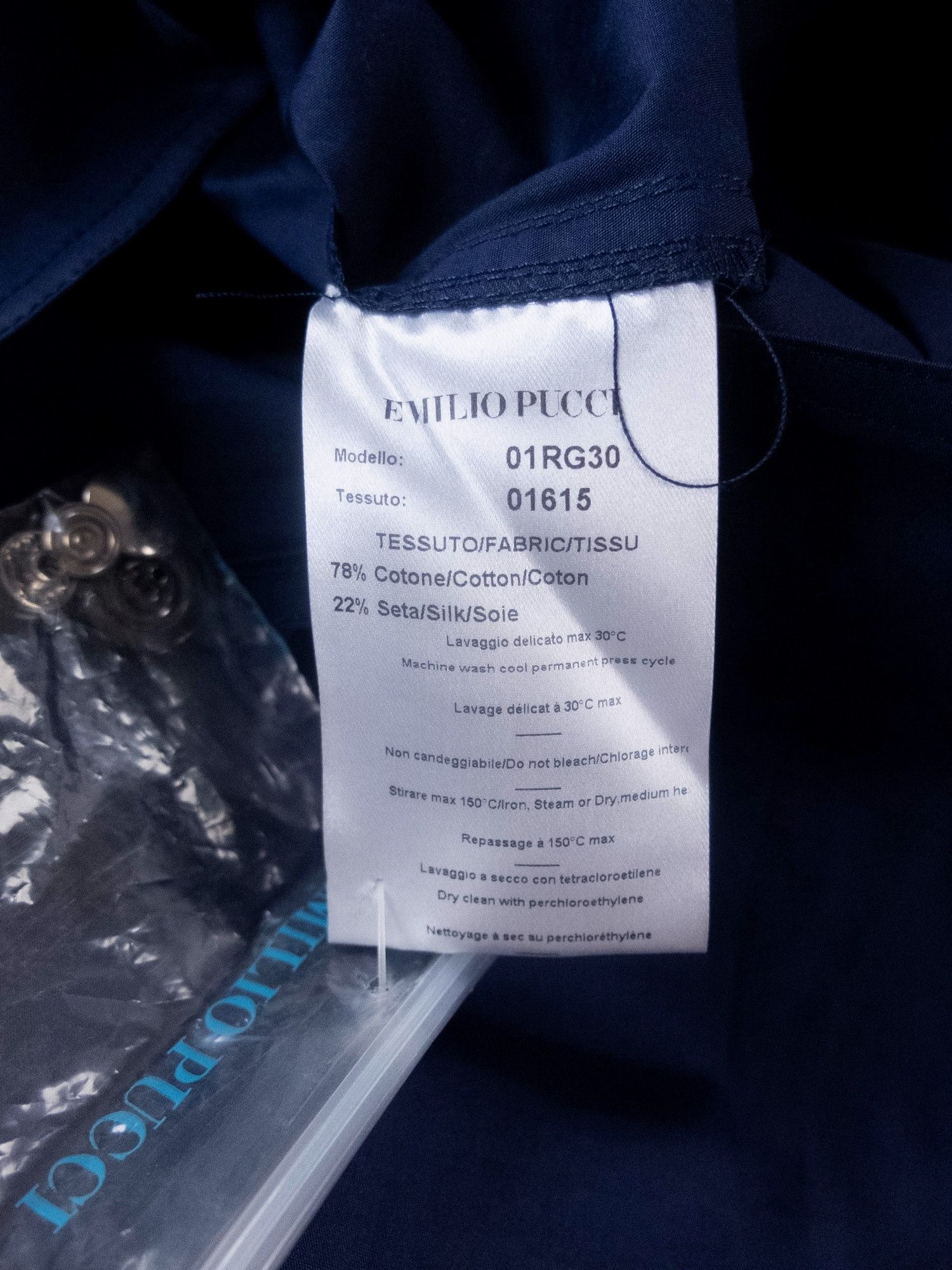 Emilio Pucci EMILIO PUCCI navy cotton silk sheath dress 8 (belt missing) Size M / US 6-8 / IT 42-44 - 8 Thumbnail
