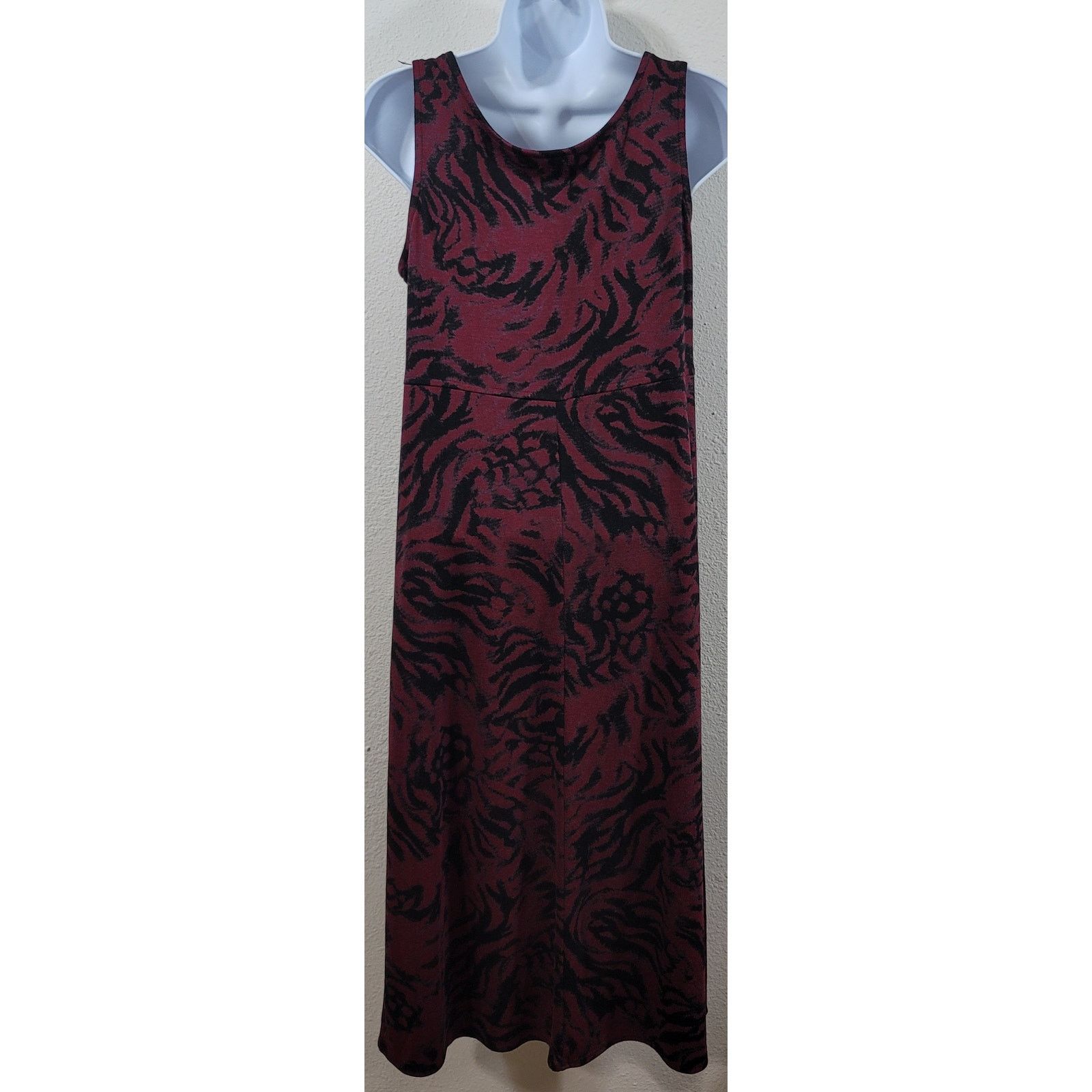 Other Karin Stevens Burgundy Black Geo Print 2 Piece Dress Set 8P Size M / US 6-8 / IT 42-44 - 4 Thumbnail
