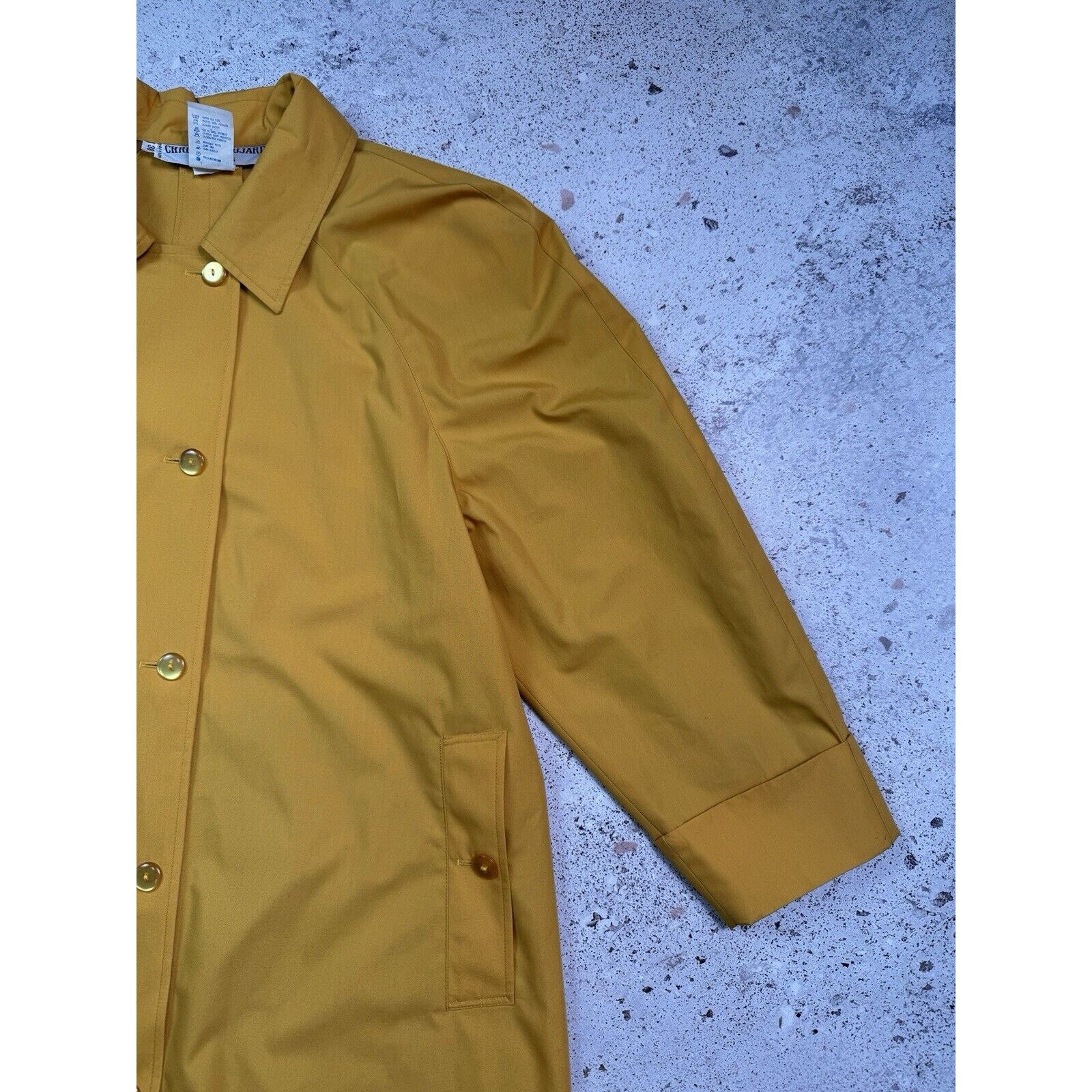 Vintage Vintage 90s 80s Christian Aujard Yellow Trench Coat Size 38 Size M / US 6-8 / IT 42-44 - 5 Thumbnail