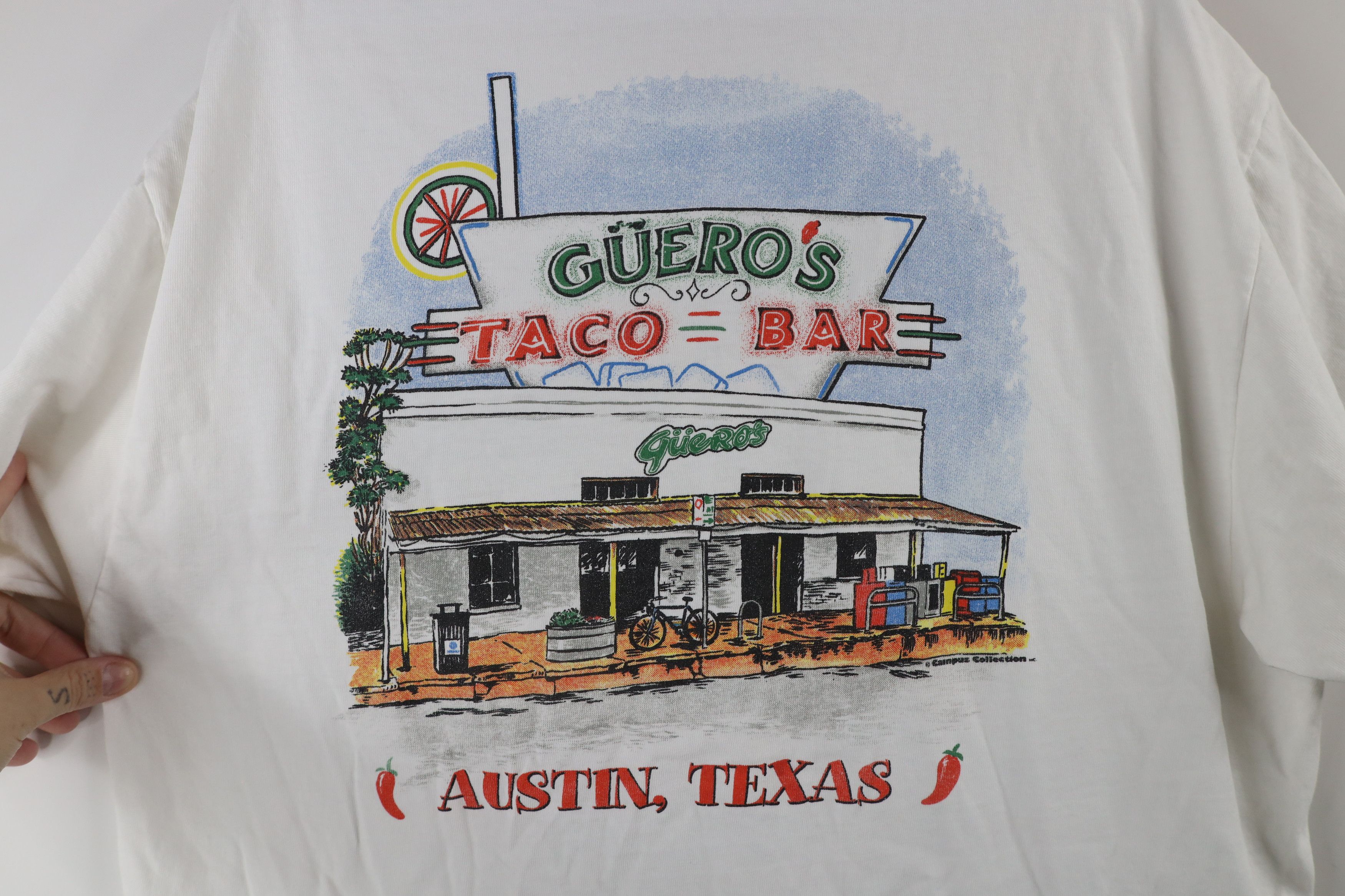 Vintage Vintage 90s Taco Bar Austin Texas Short Sleeve T-Shirt Size US L / EU 52-54 / 3 - 7 Thumbnail