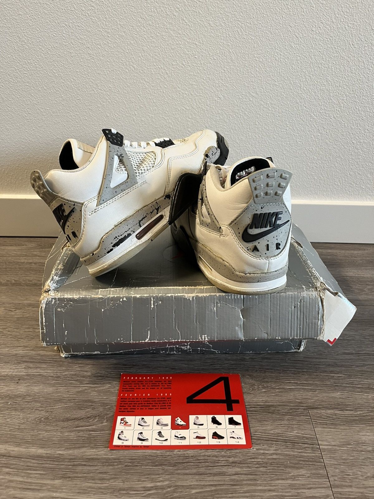 Jordan Brand 1999 Jordan 4 Nike Air White Cement Size US 11.5 / EU 44-45 - 1 Thumbnail