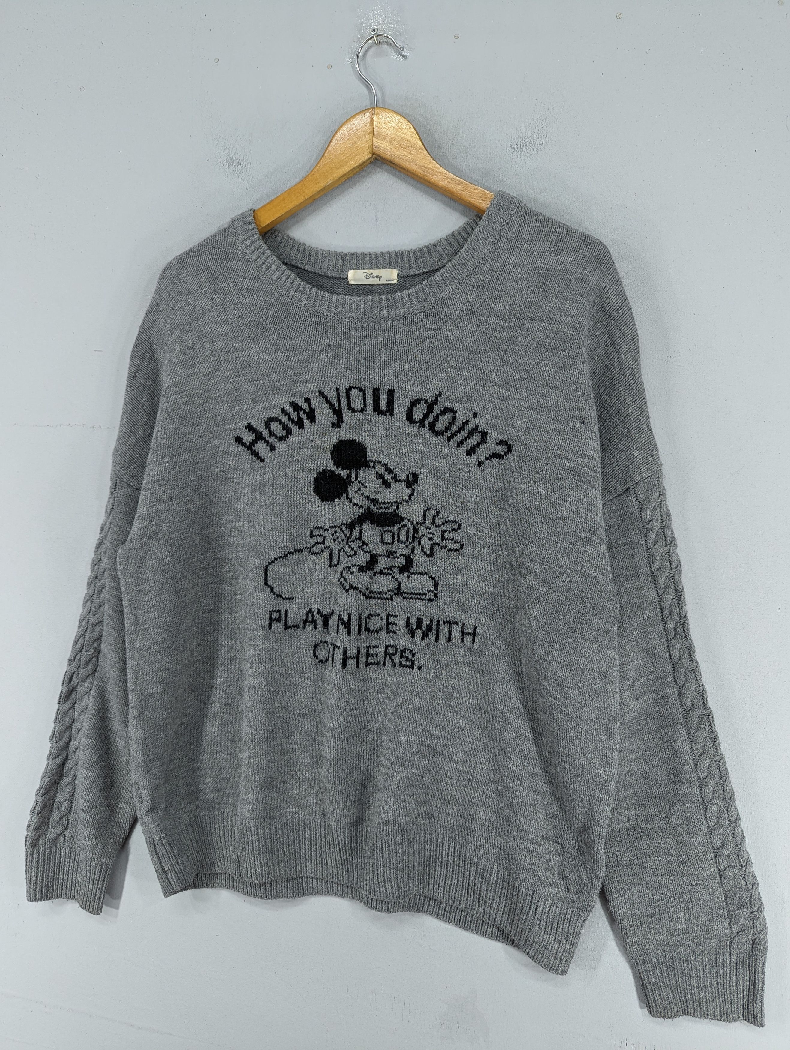 Disney × Mickey Mouse Mickey Mouse Acrylic Knit Sweatshirt Size US L / EU 52-54 / 3 - 2 Thumbnail