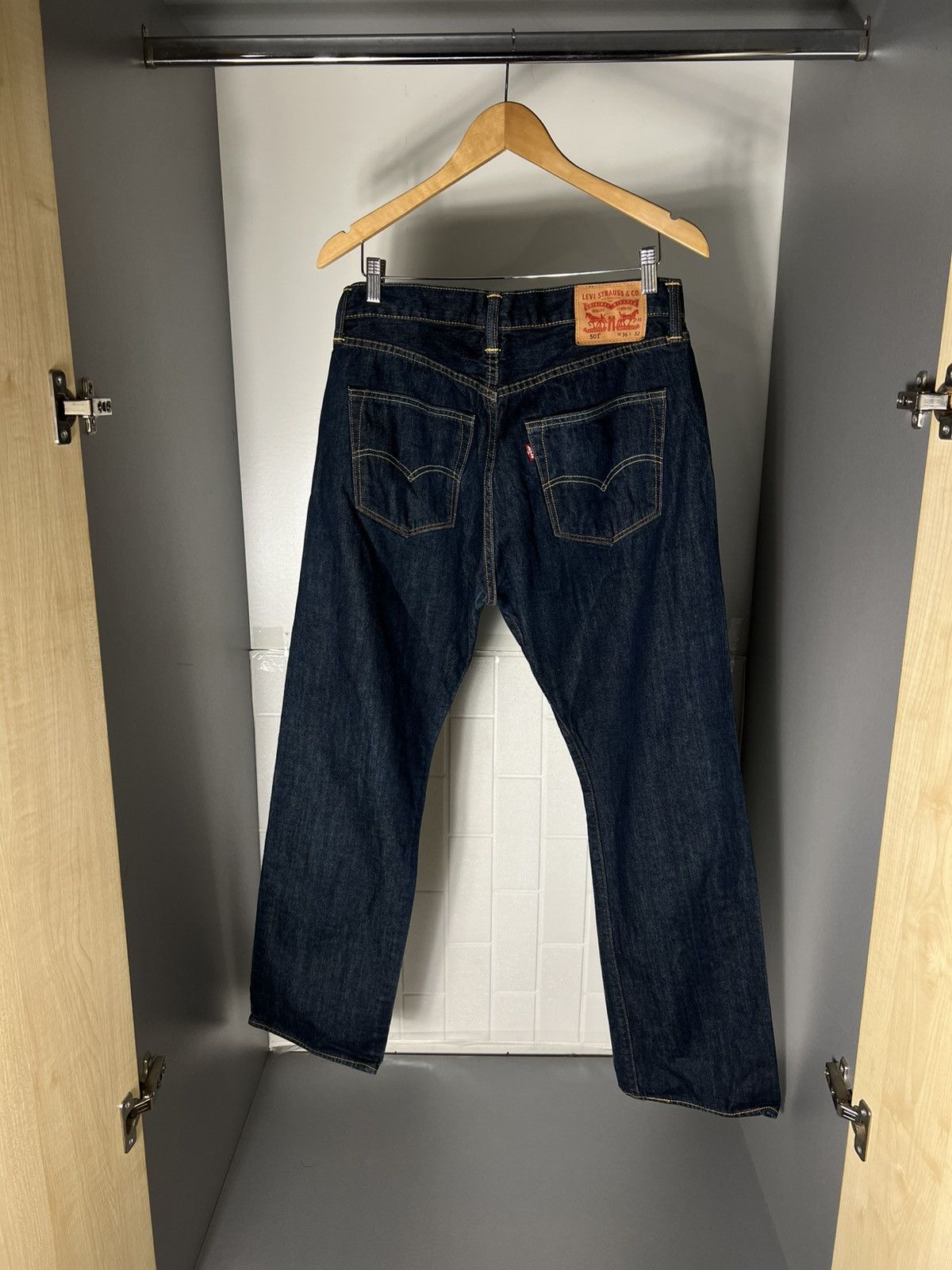 Levi's VINTAGE LEVI’S 501 CLOTHING MADE & CRAFTED DENIM JEANS CASUAL DESIGNER Y2K USA 90s Size US 36 / EU 52 - 19 Thumbnail