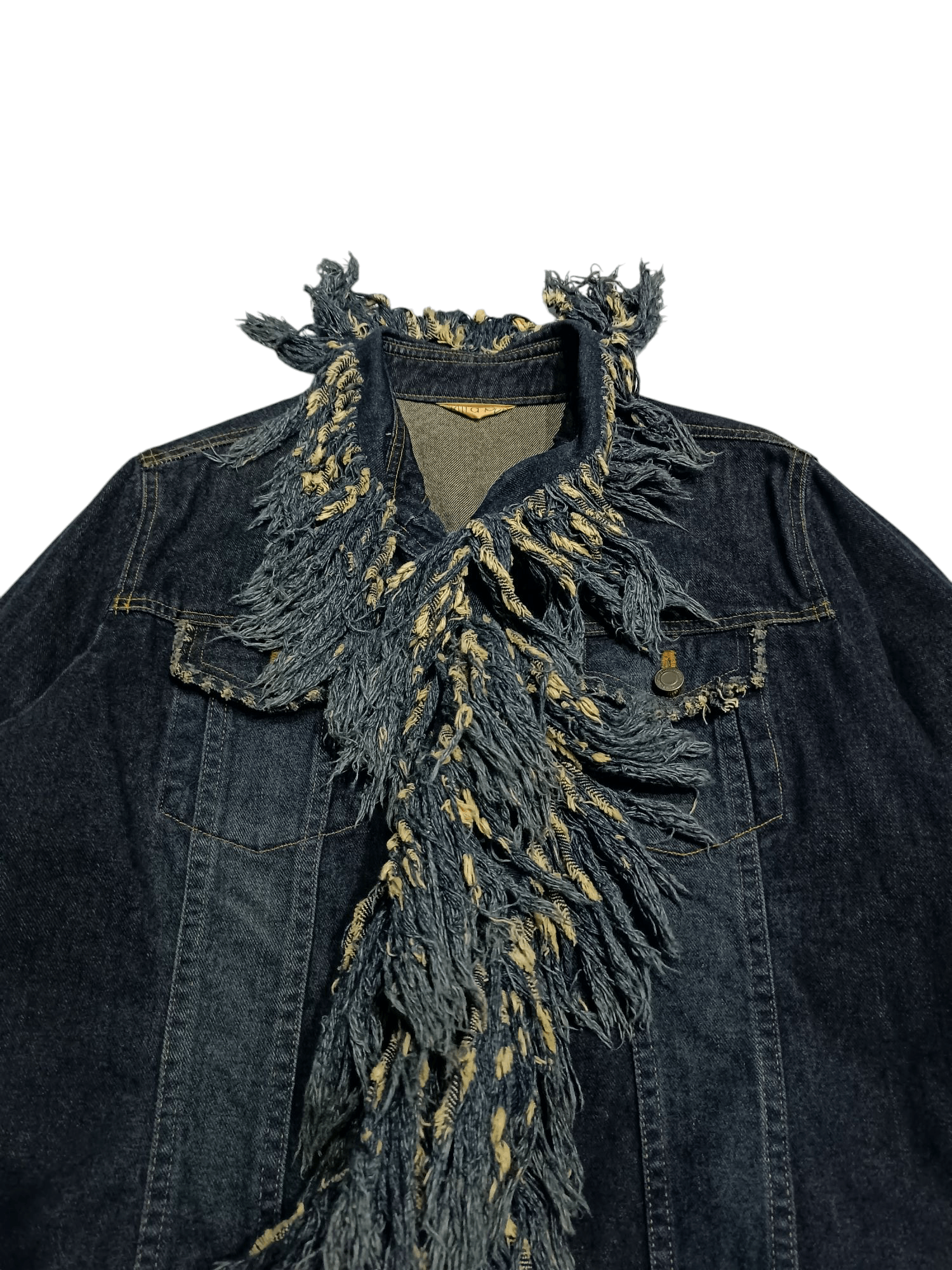 Japanese Brand Japanese Brand Fringe Denim Jacket Size US L / EU 52-54 / 3 - 3 Thumbnail