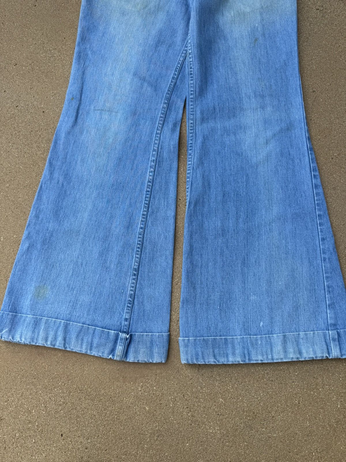 Vintage Vtg 70’s Viceroy Faded Bellbottom Flare Hippie Pants 31x29 Size 31" - 3 Thumbnail