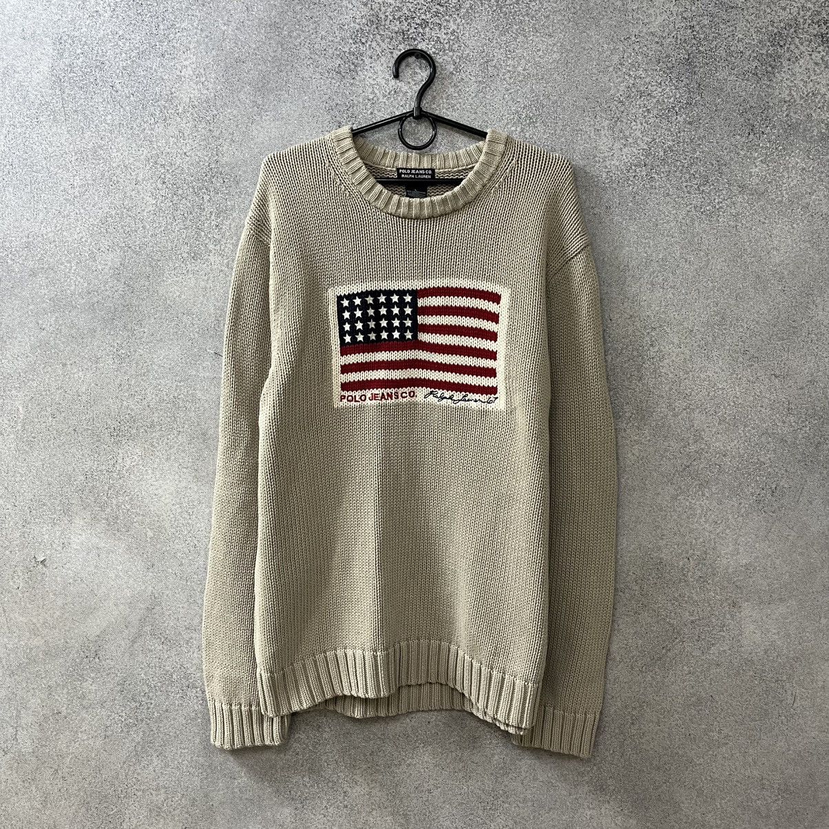 Polo Ralph Lauren Polo Ralph Lauren Sweater USA flag vintage Size US L / EU 52-54 / 3 - 1 Thumbnail