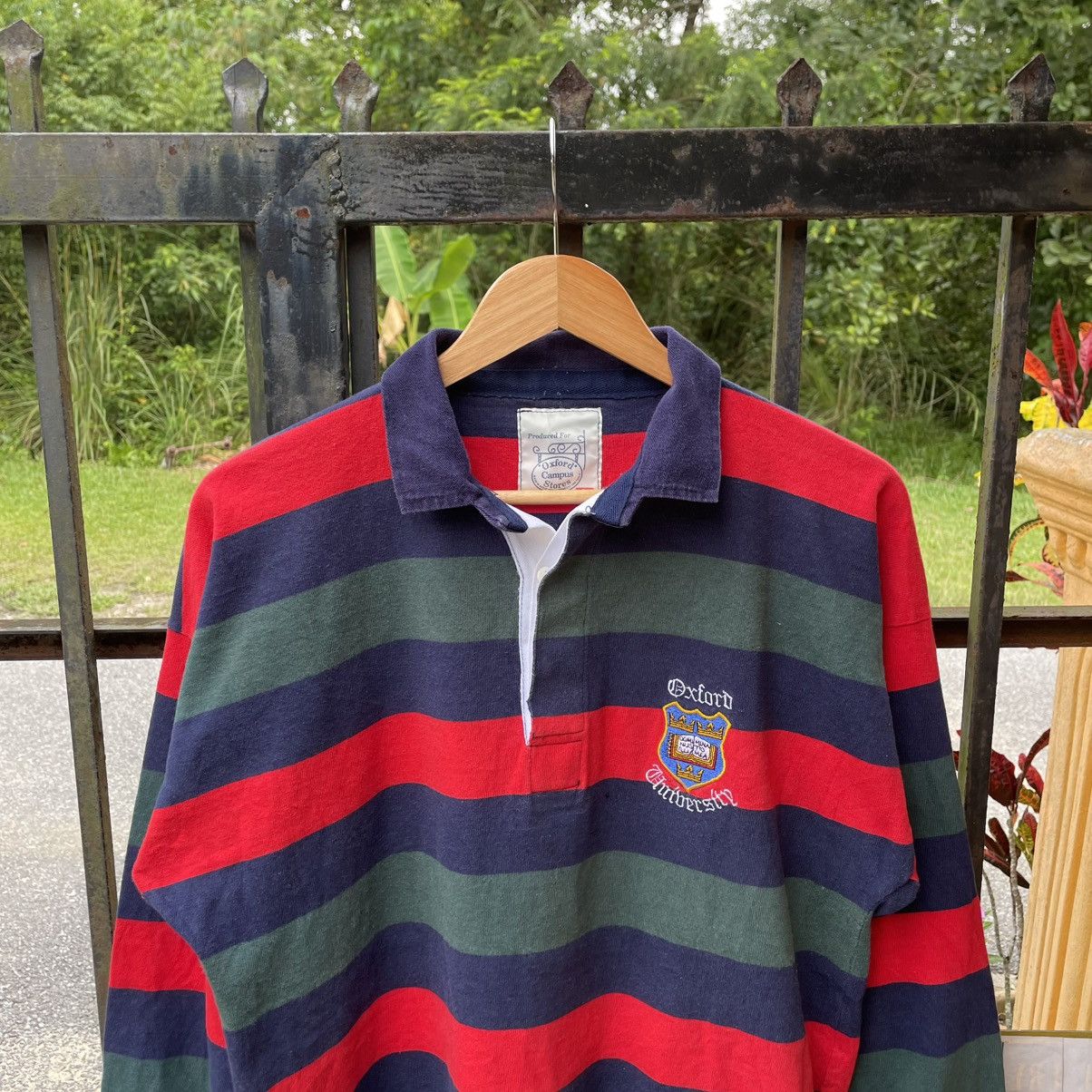 Vintage 🔥Vintage Oxford University Multicolour Striped Rugby Shirts Size US L / EU 52-54 / 3 - 4 Thumbnail