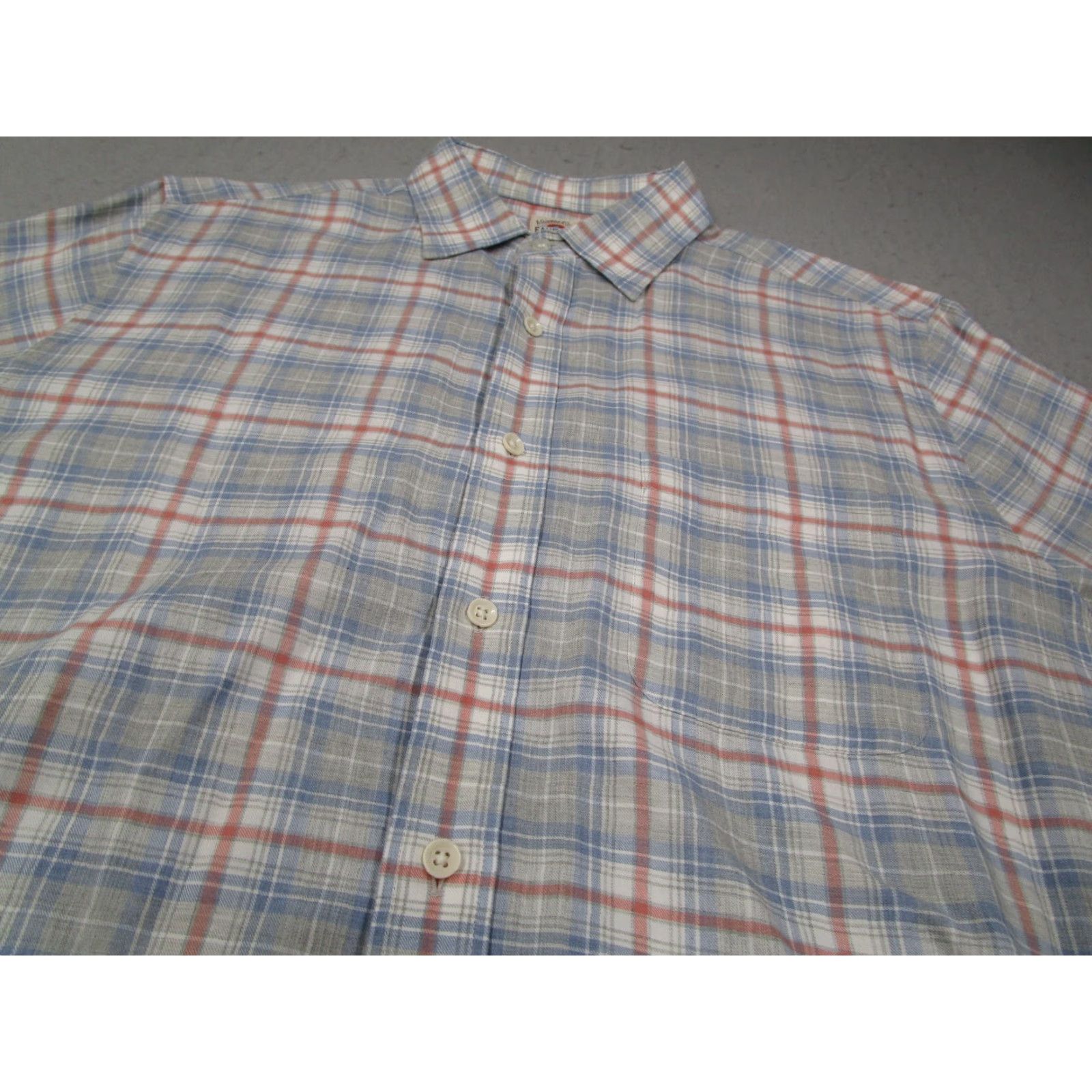 Faherty Faherty Shirt Mens M Gray Check Button-Up Long Sleeve Lightweight Casual Travel - Button-Down, Cotton, 100% Cotton, Regular Fit, Made in China Mens Size US M / EU 48-50 / 2 - 2 Thumbnail