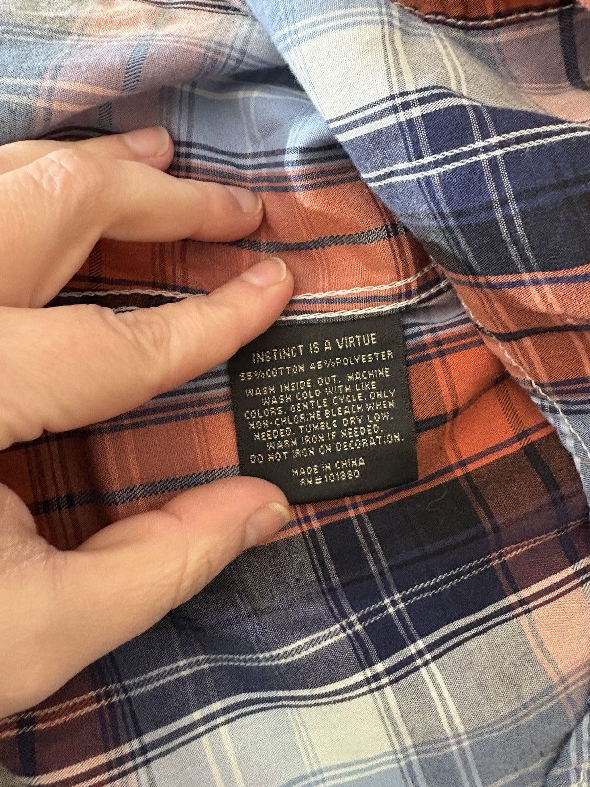 Helix Helix Authentic Fit Medium Red Plaid Button Up Size US M / EU 48-50 / 2 - 3 Thumbnail