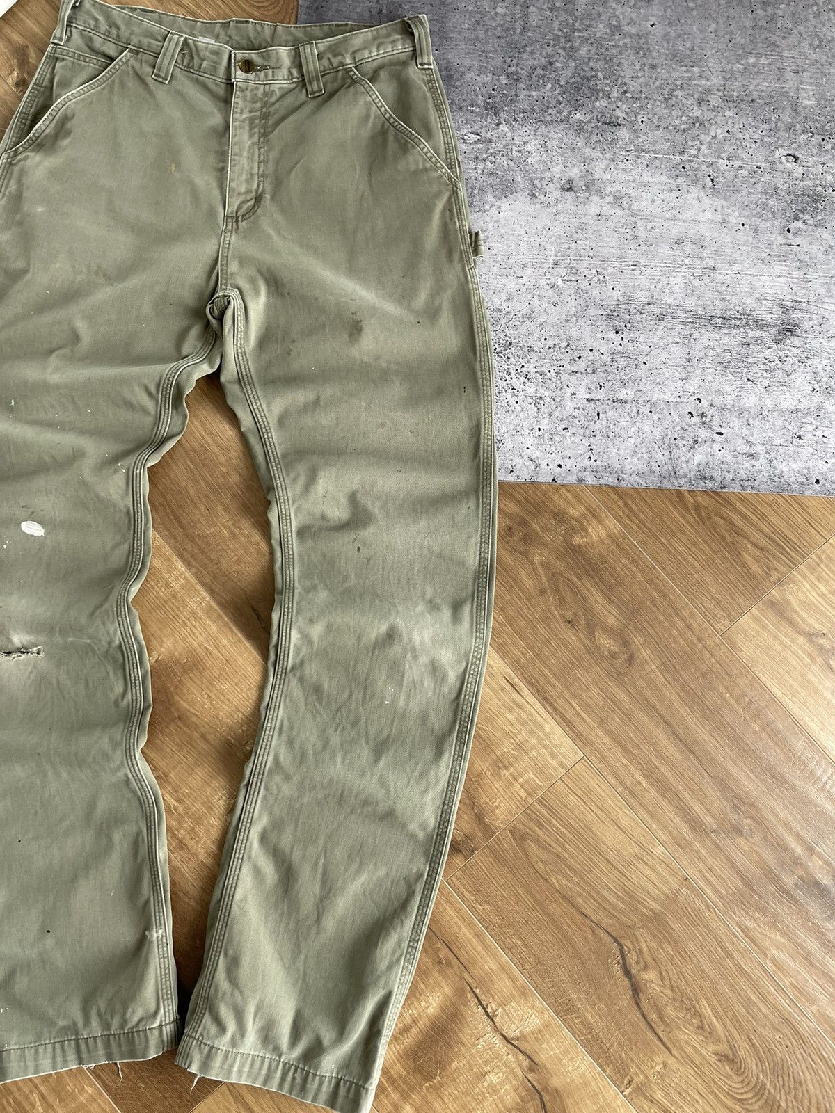 Carhartt × Vintage Vintage Carhartt Y2K Single Knee Carpenter Distressed Pants Size US 33 - 4 Thumbnail