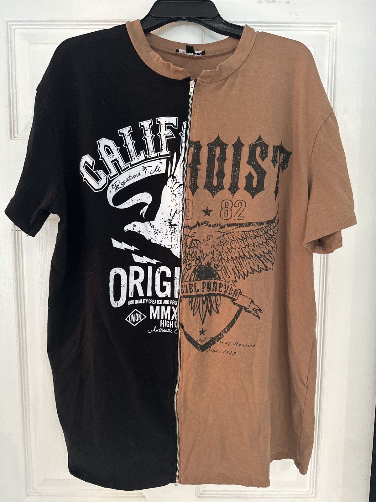 Fashion Nova Zipper, black and brown fashion nova mix, T-shirt Size US XL / EU 56 / 4 - 1 Preview
