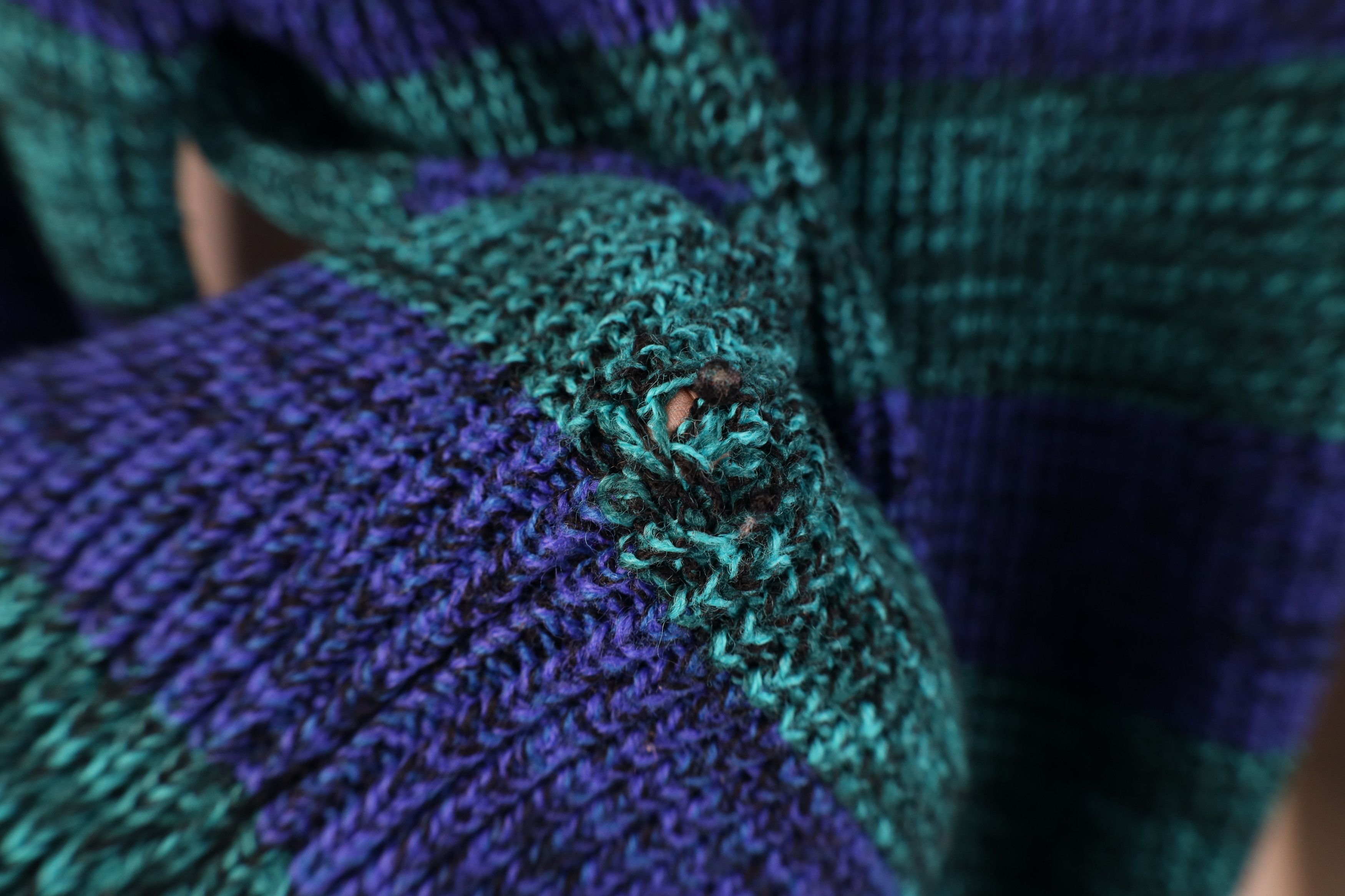 Vintage Vintage 90s Streetwear Block Ribbed Knit Crewneck Sweater Size S / US 4 / IT 40 - 5 Thumbnail